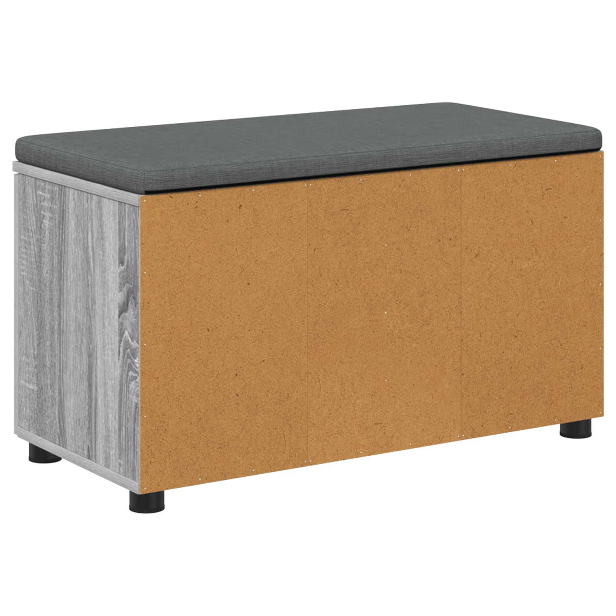 Flurbank mit Kissen mit Regal Graues Sonoma 80 x 38 x 46 cm