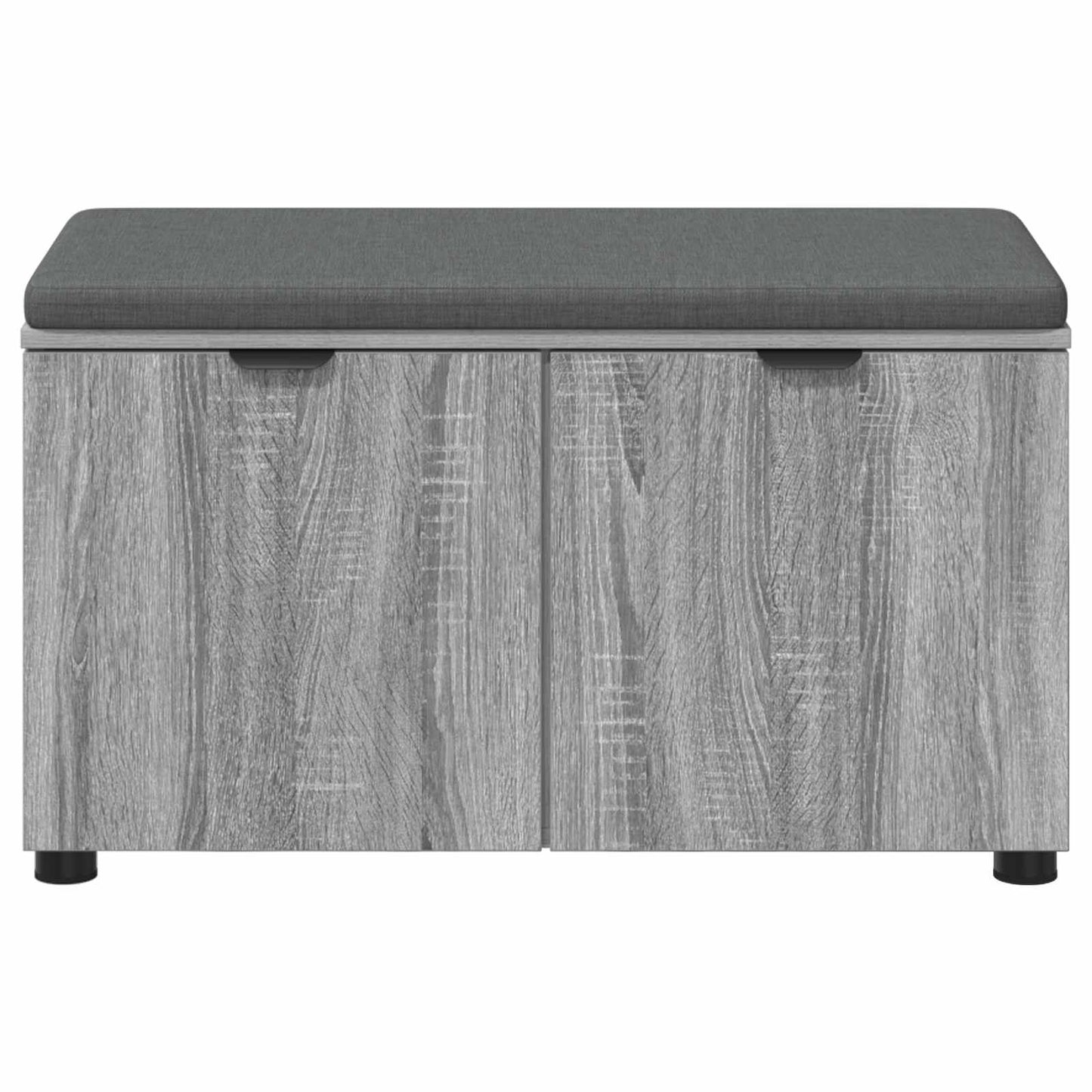 Flurbank mit Kissen mit Regal Graues Sonoma 80 x 38 x 46 cm