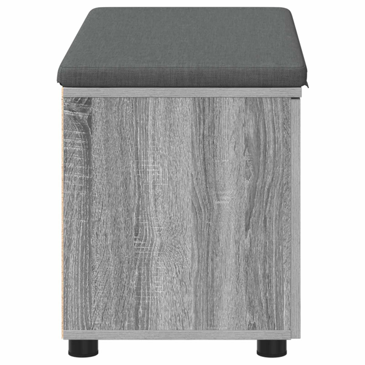 Flurbank mit Kissen mit Regal Graues Sonoma 80 x 38 x 46 cm