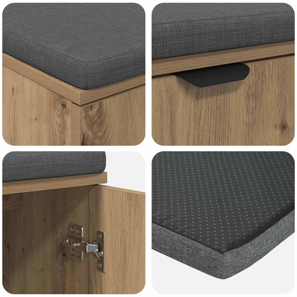Flurbank Artisan-Eiche 80 x 38 x 46 cm