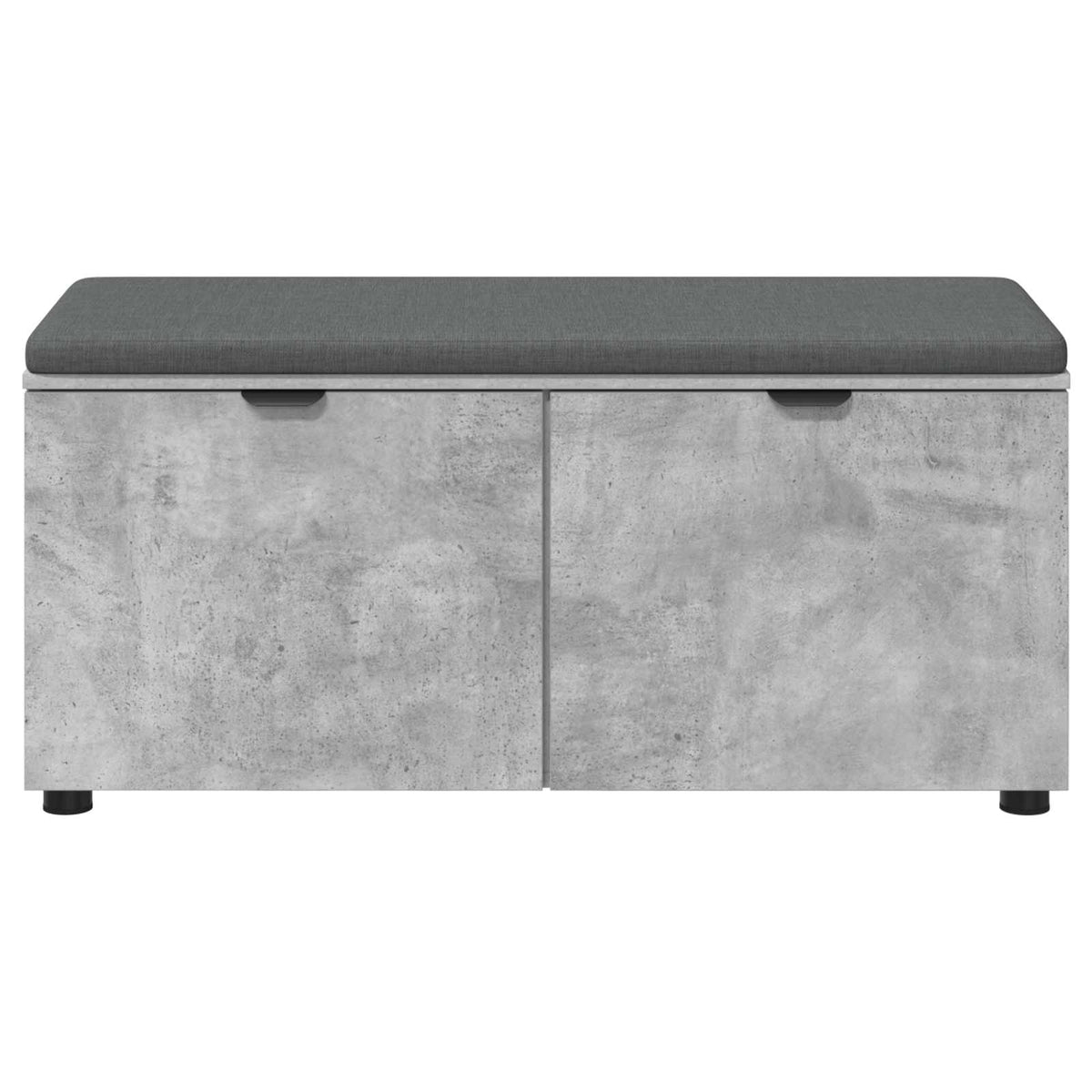 Flurbank mit Kissen mit Regal Betongrau 100 x 38 x 46 cm
