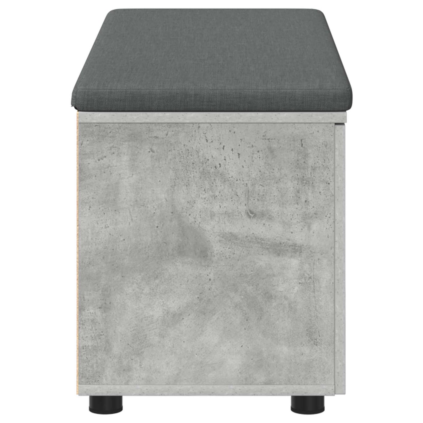 Flurbank mit Kissen mit Regal Betongrau 100 x 38 x 46 cm