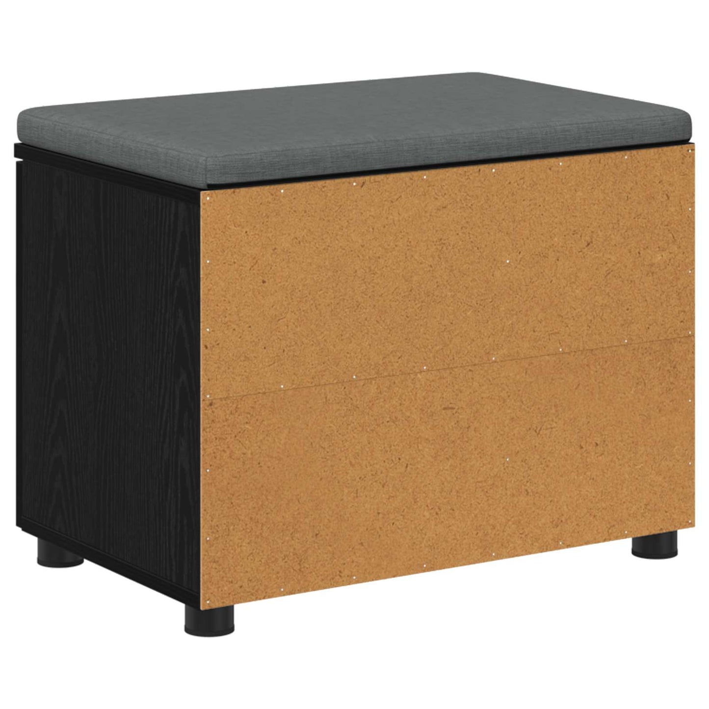 Flurbank mit Kissen mit Regal Schwarze Eiche 60 x 38 x 46 cm