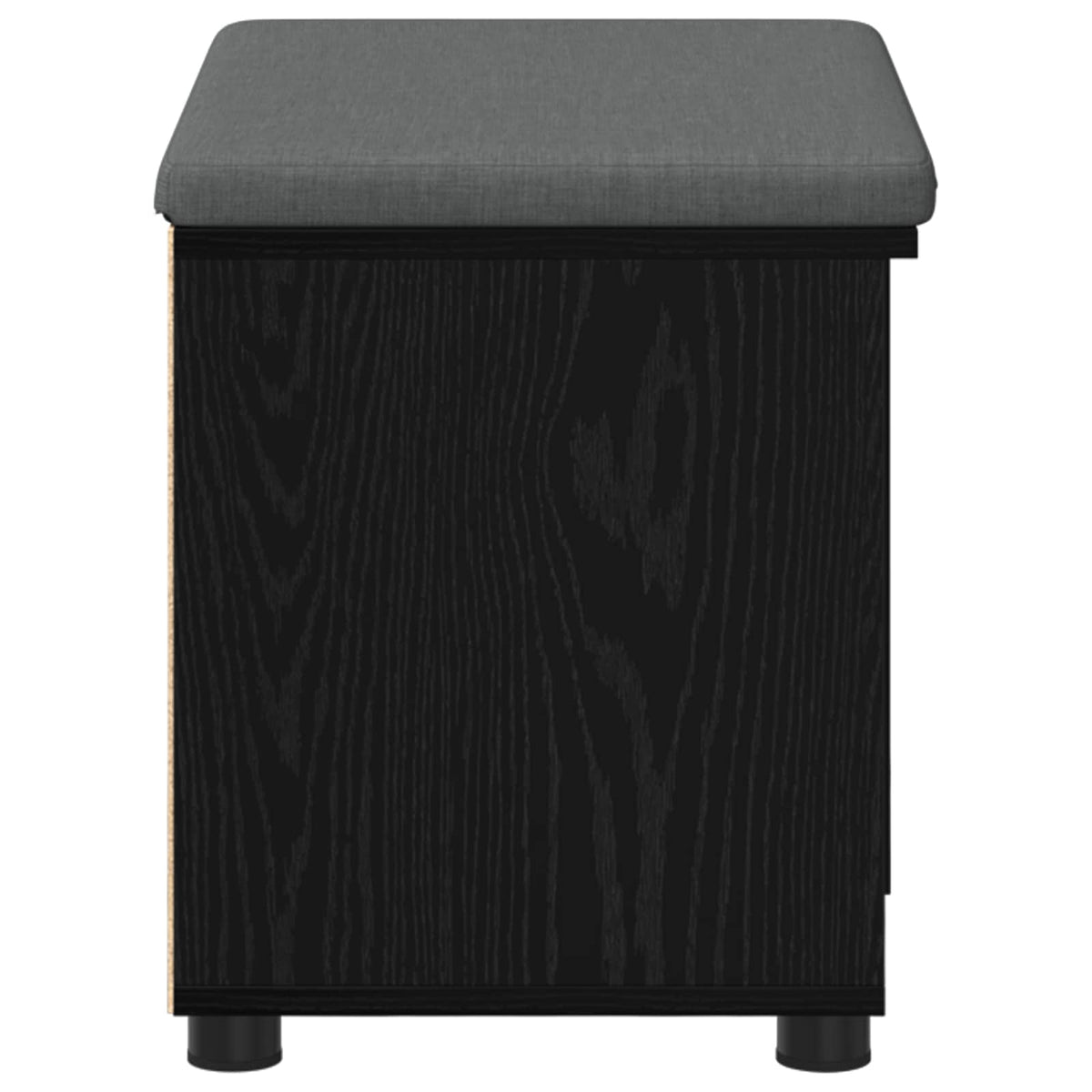 Flurbank mit Kissen mit Regal Schwarze Eiche 60 x 38 x 46 cm