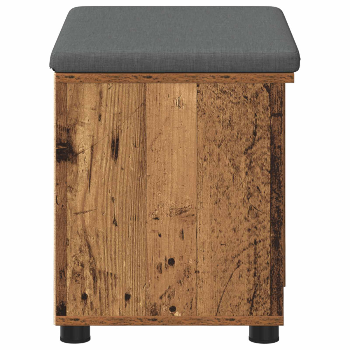 Flurbank mit Kissen mit Regal mit Tür Altholz 60 x 38 x 46 cm