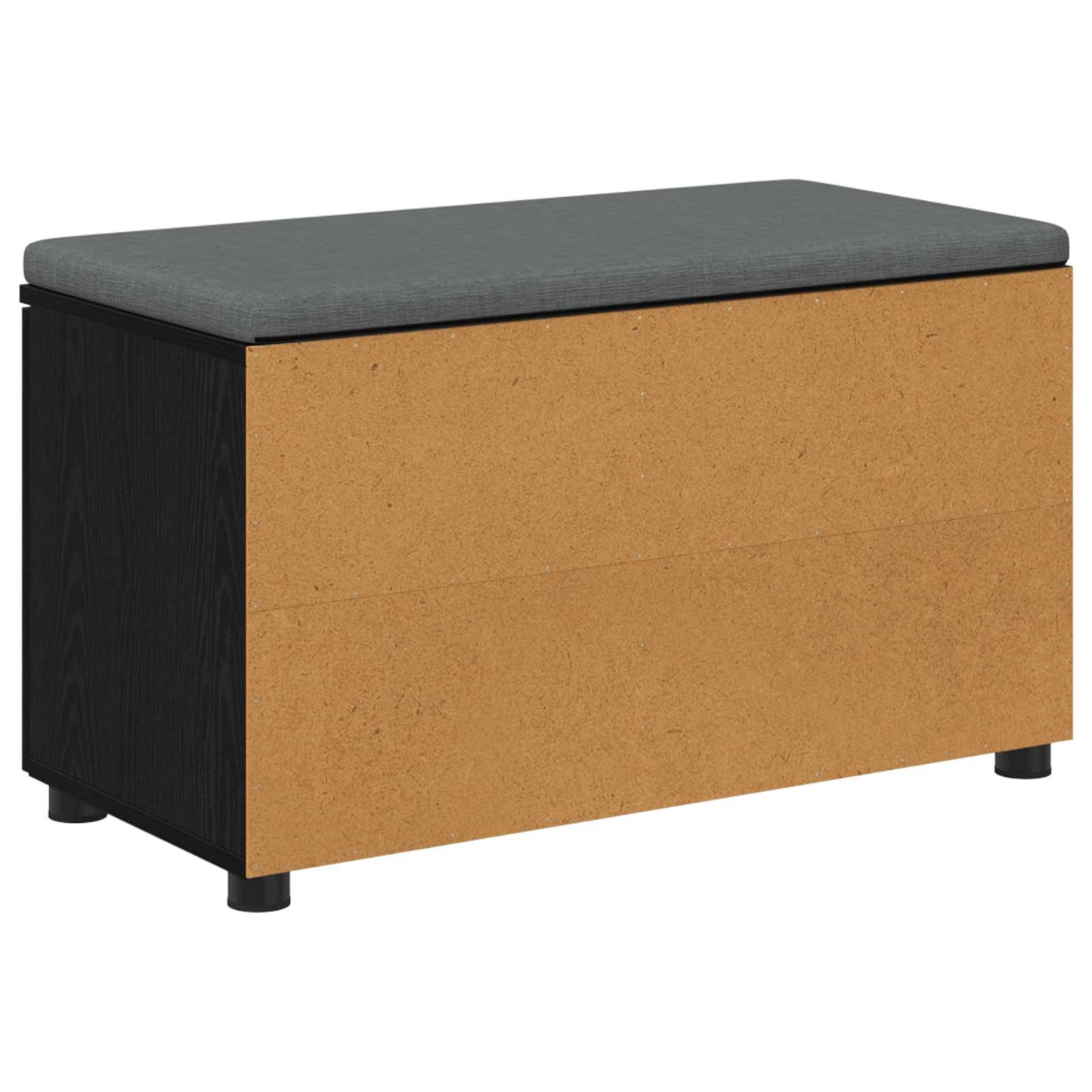 Flurbank mit Kissen mit Regal Schwarze Eiche 80 x 38 x 46 cm