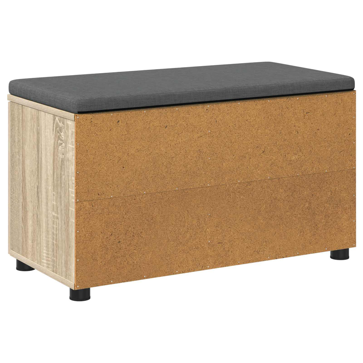 Flurbank mit Kissen mit Regal Sonoma-Eiche 80 x 38 x 46 cm