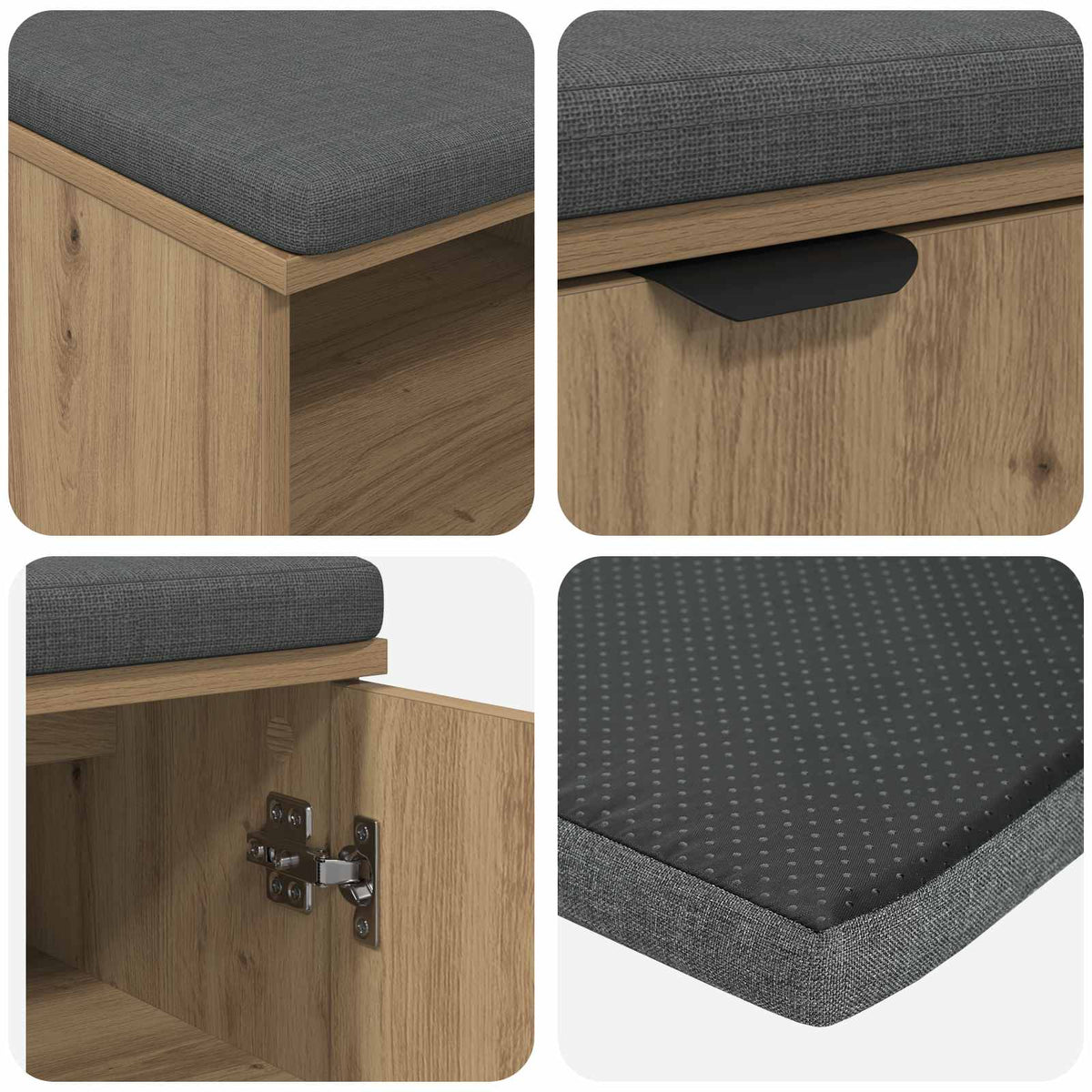 Flurbank Artisan-Eiche 80 x 38 x 46 cm