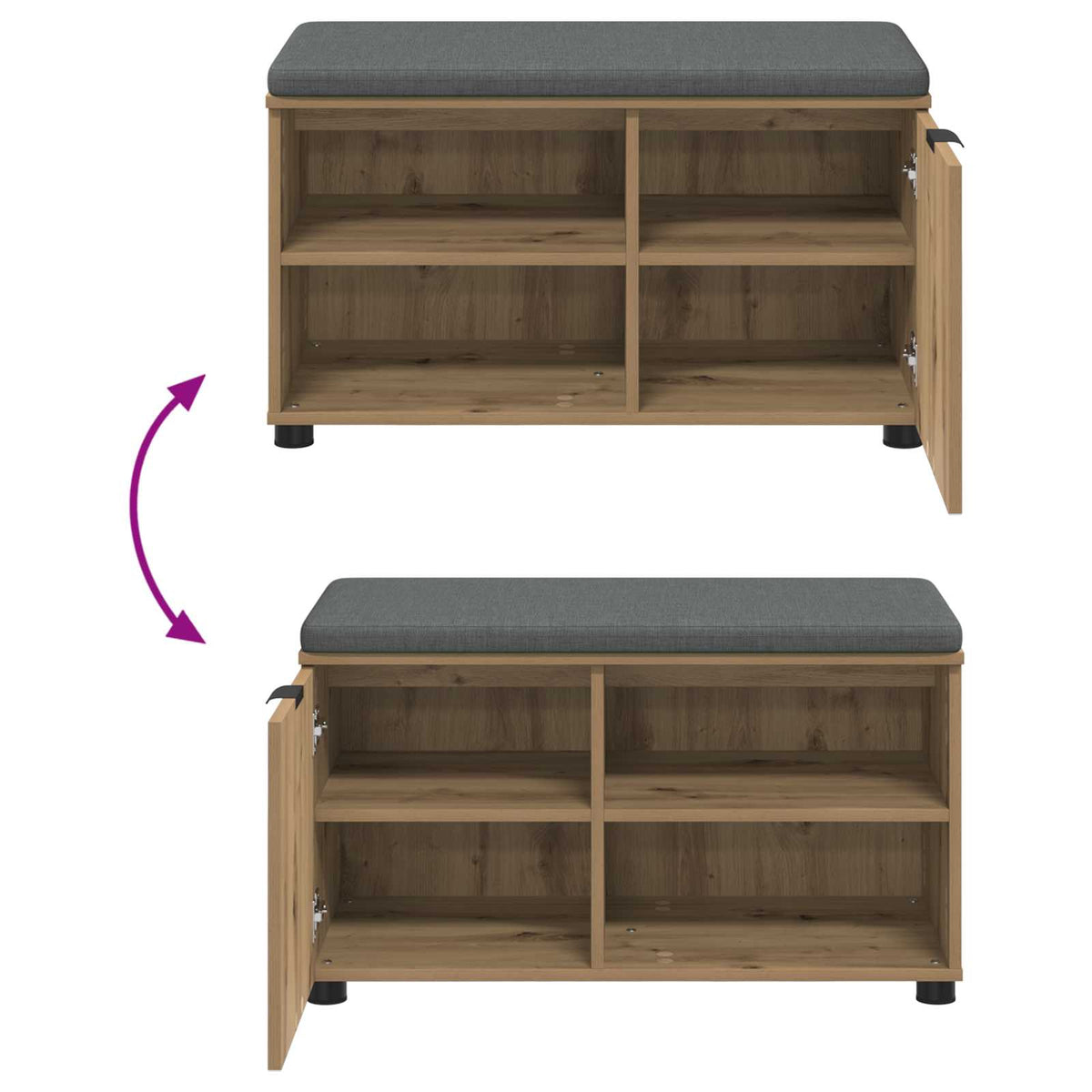 Flurbank Artisan-Eiche 80 x 38 x 46 cm