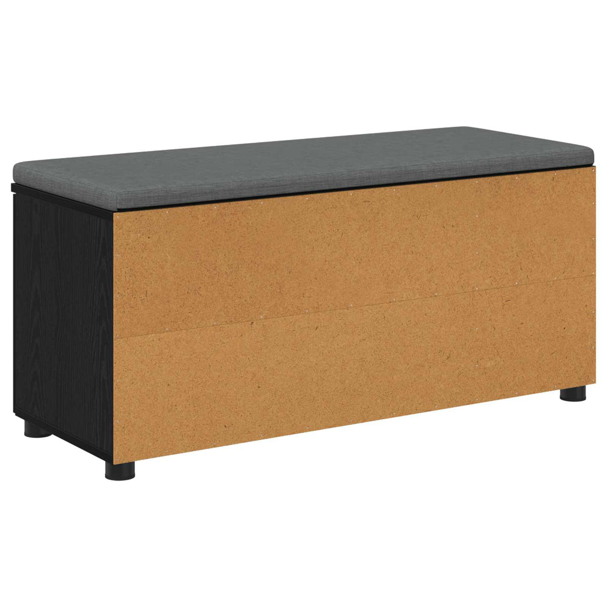 Flurbank mit Kissen mit Regal Schwarze Eiche 100 x 38 x 46 cm