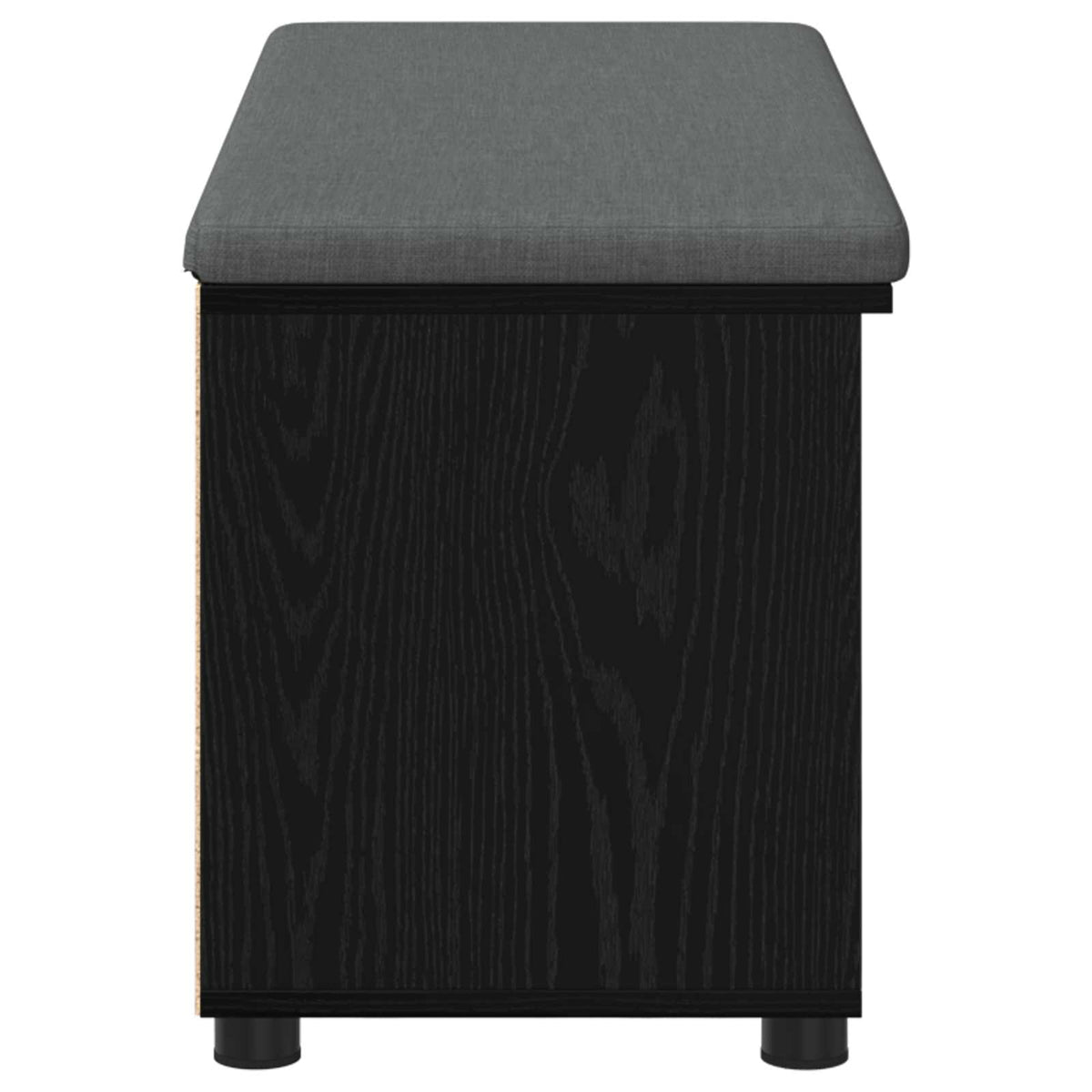 Flurbank mit Kissen mit Regal Schwarze Eiche 100 x 38 x 46 cm