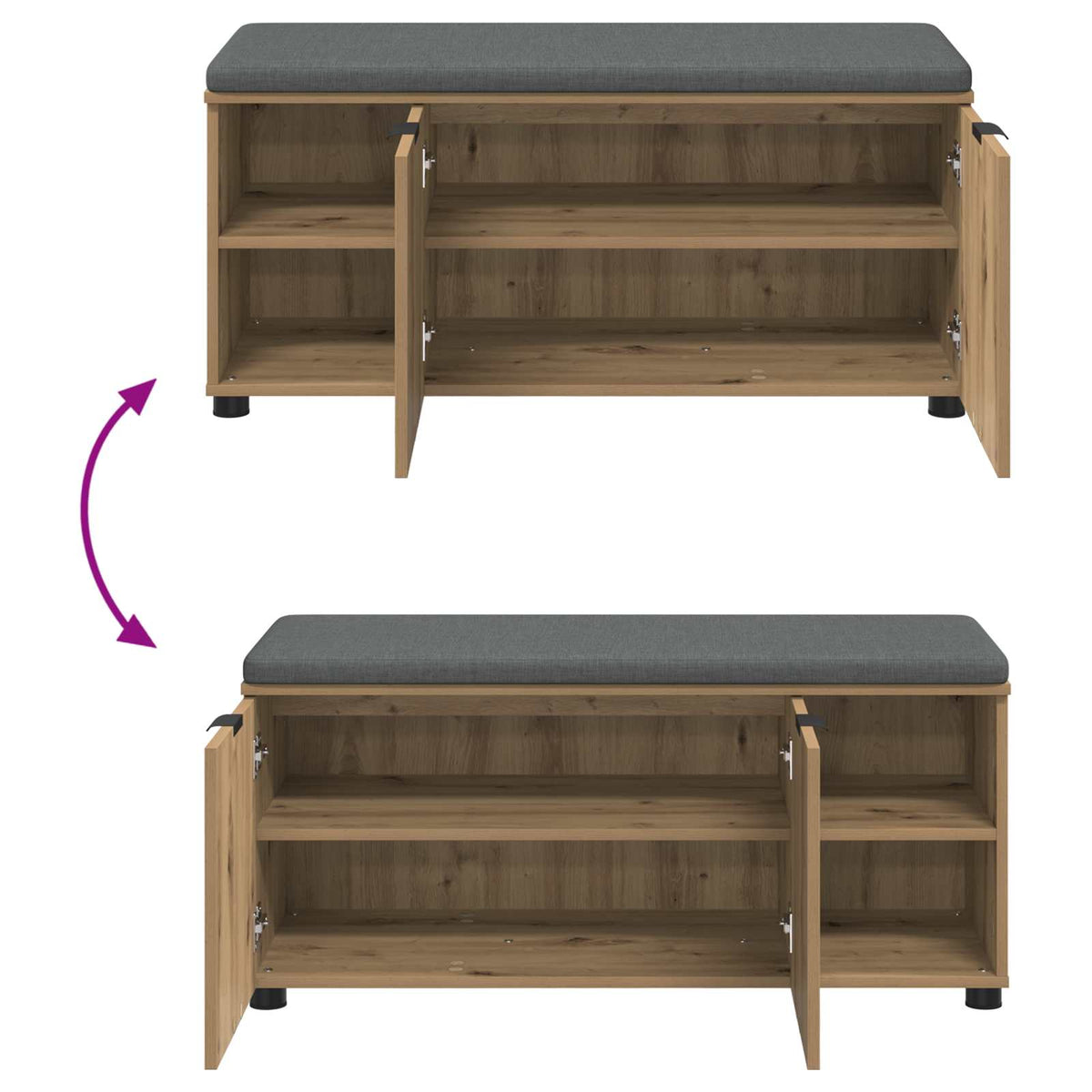 Flurbank Artisan-Eiche 100 x 38 x 46 cm