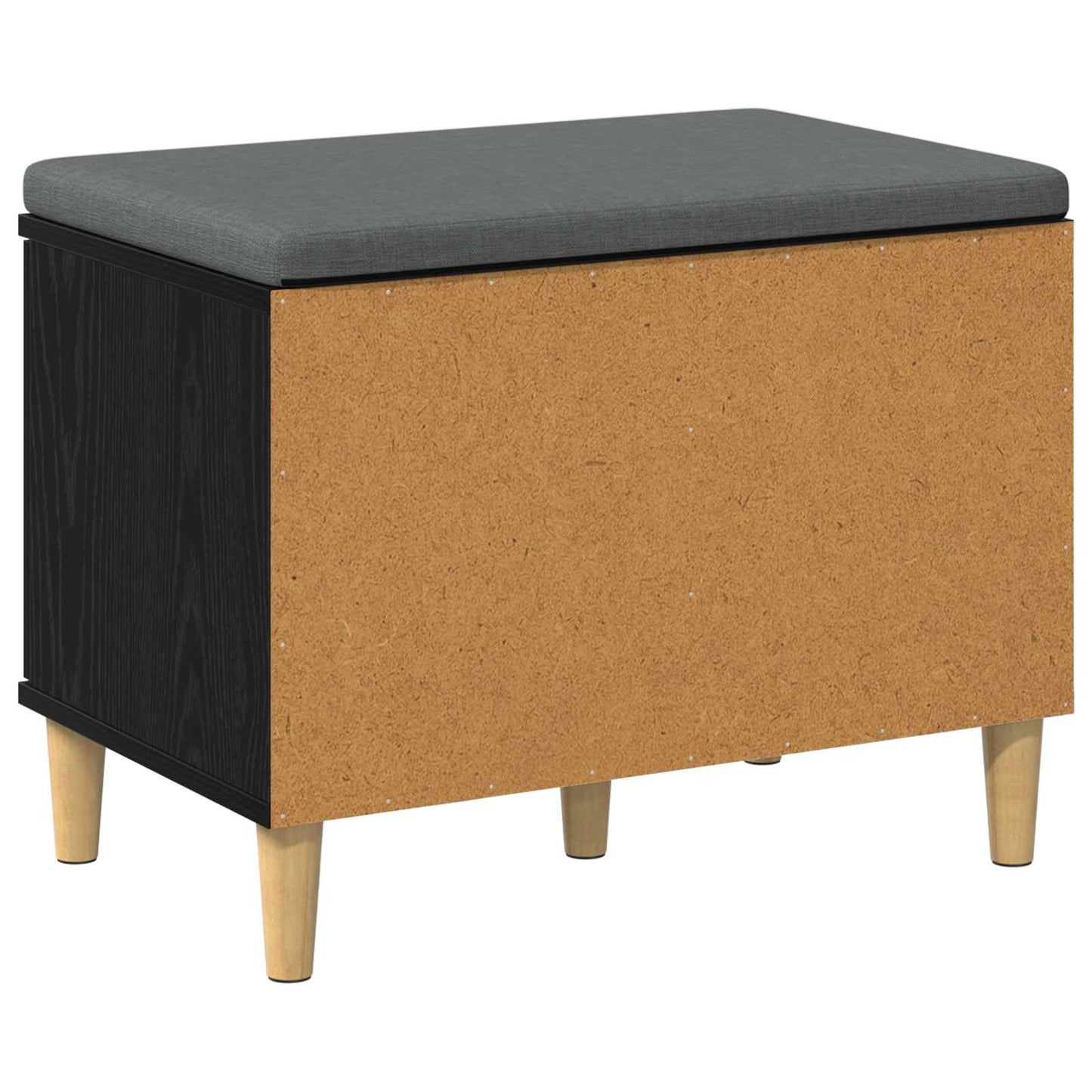 Flurbank mit Kissen mit Speicher Schwarze Eiche 60 x 38 x 46 cm