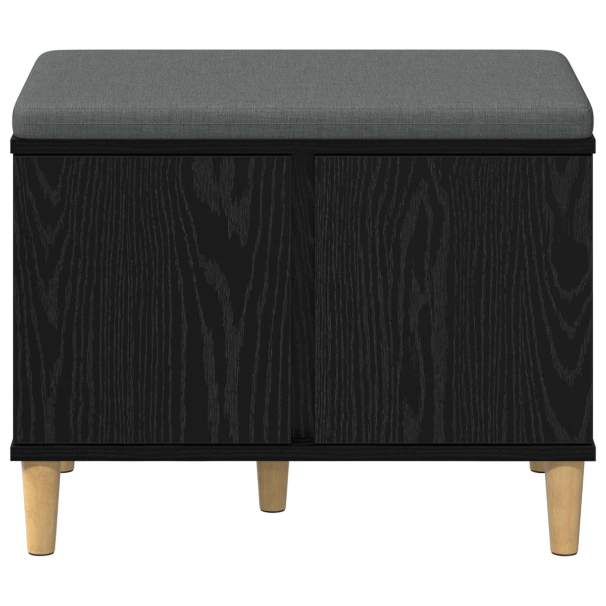 Flurbank mit Kissen mit Speicher Schwarze Eiche 60 x 38 x 46 cm
