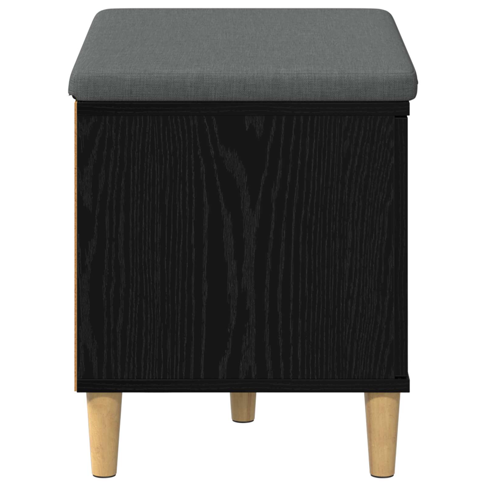 Flurbank mit Kissen mit Speicher Schwarze Eiche 60 x 38 x 46 cm