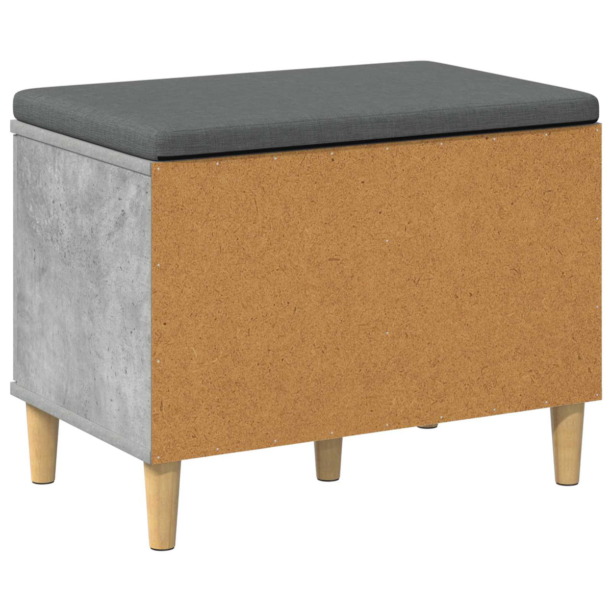 Flurbank mit Kissen mit Speicher Betongrau 60 x 38 x 46 cm