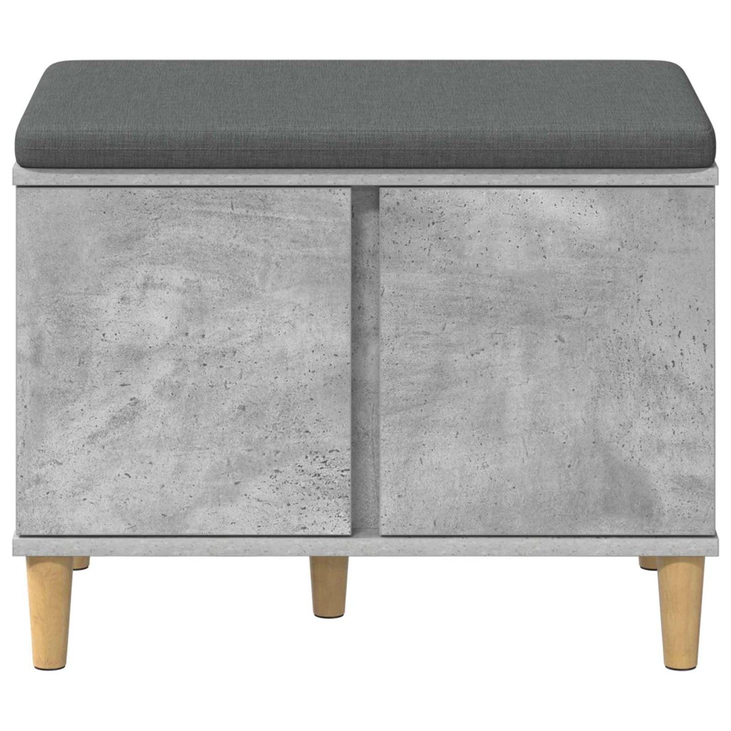 Flurbank mit Kissen mit Speicher Betongrau 60 x 38 x 46 cm