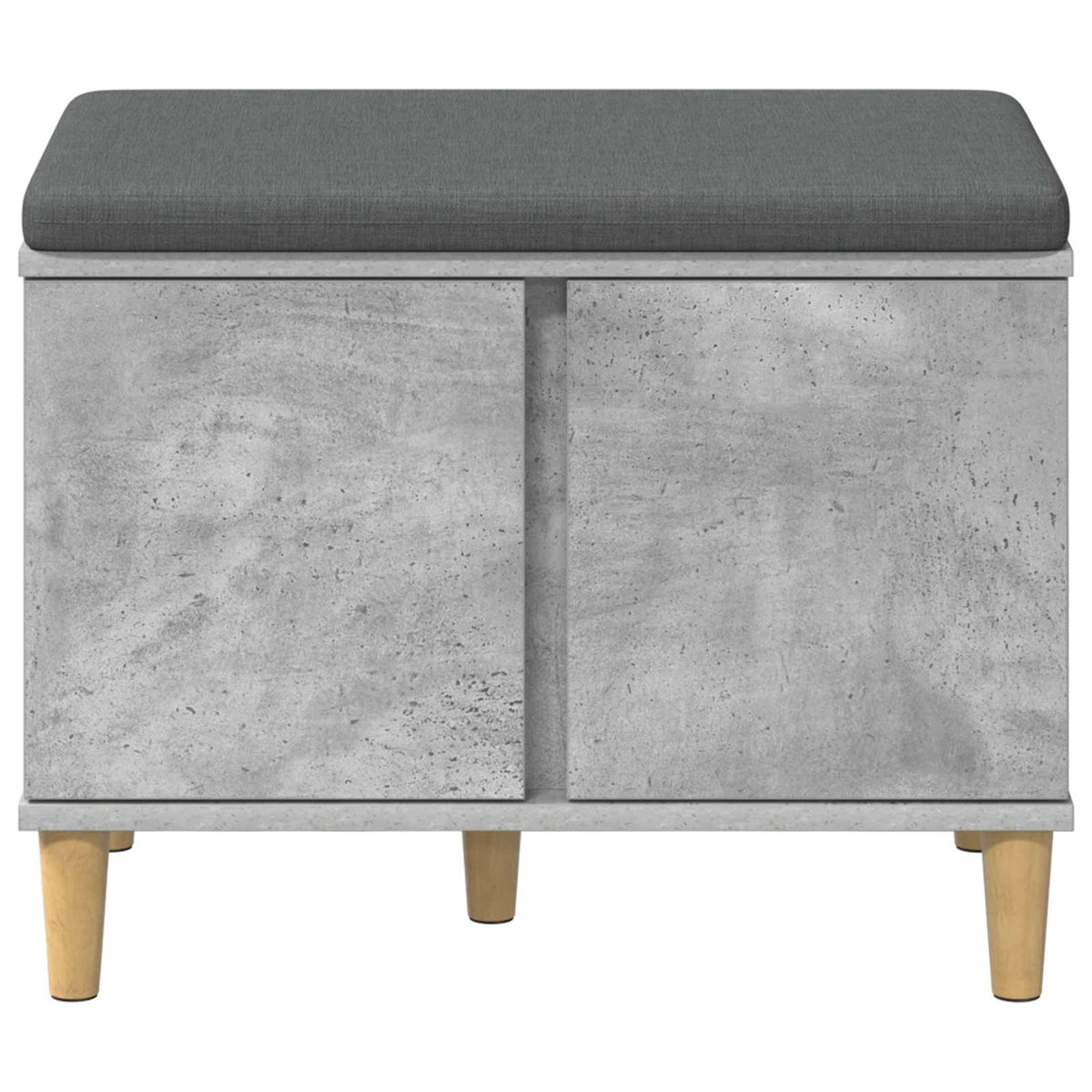 Flurbank mit Kissen mit Speicher Betongrau 60 x 38 x 46 cm