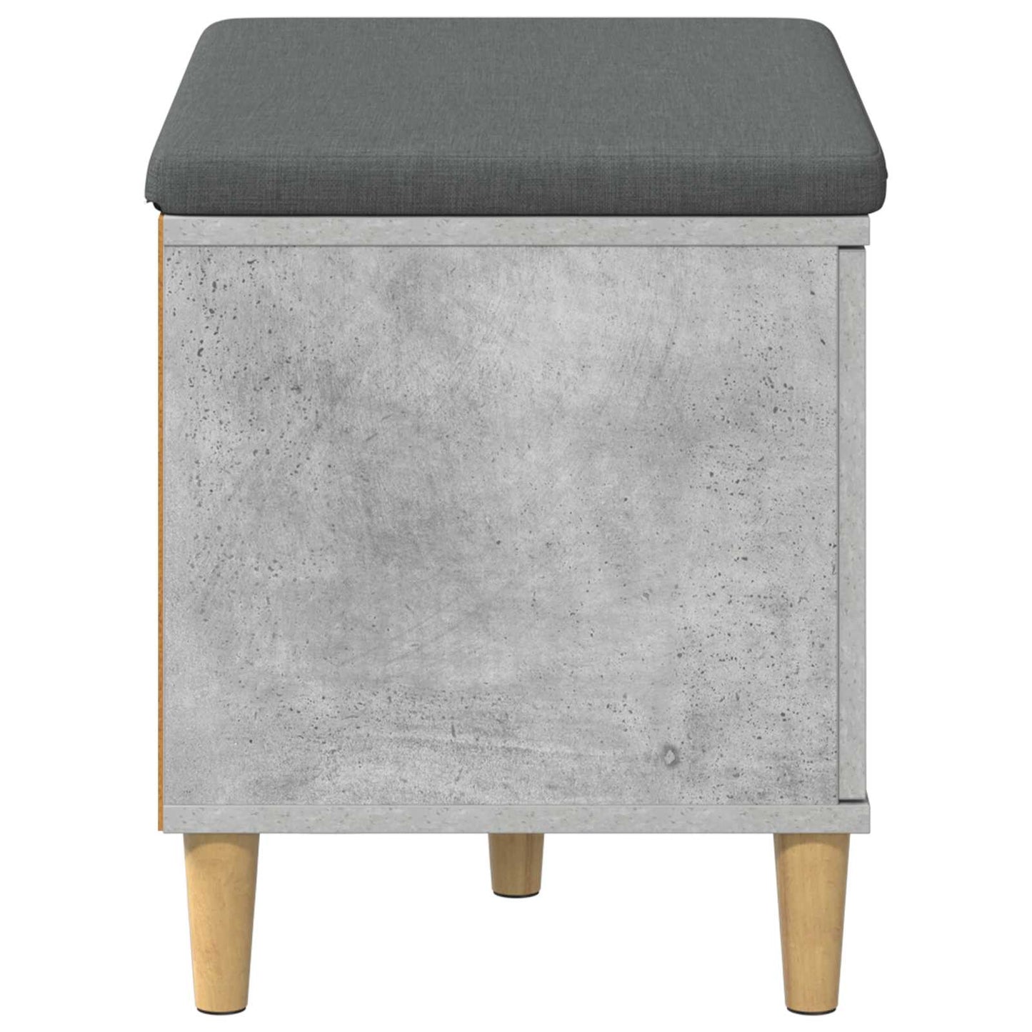 Flurbank mit Kissen mit Speicher Betongrau 60 x 38 x 46 cm