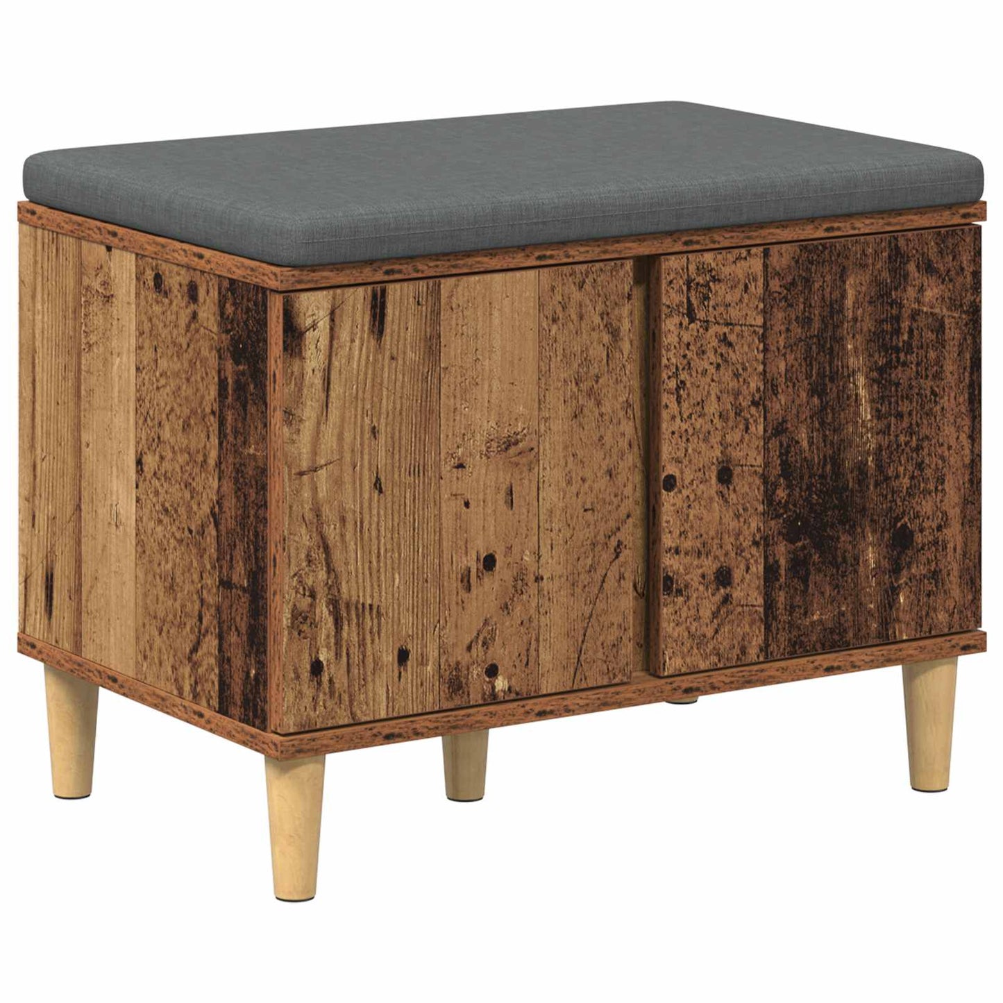 Flurbank mit Kissen mit Speicher Altholz 60 x 38 x 46 cm