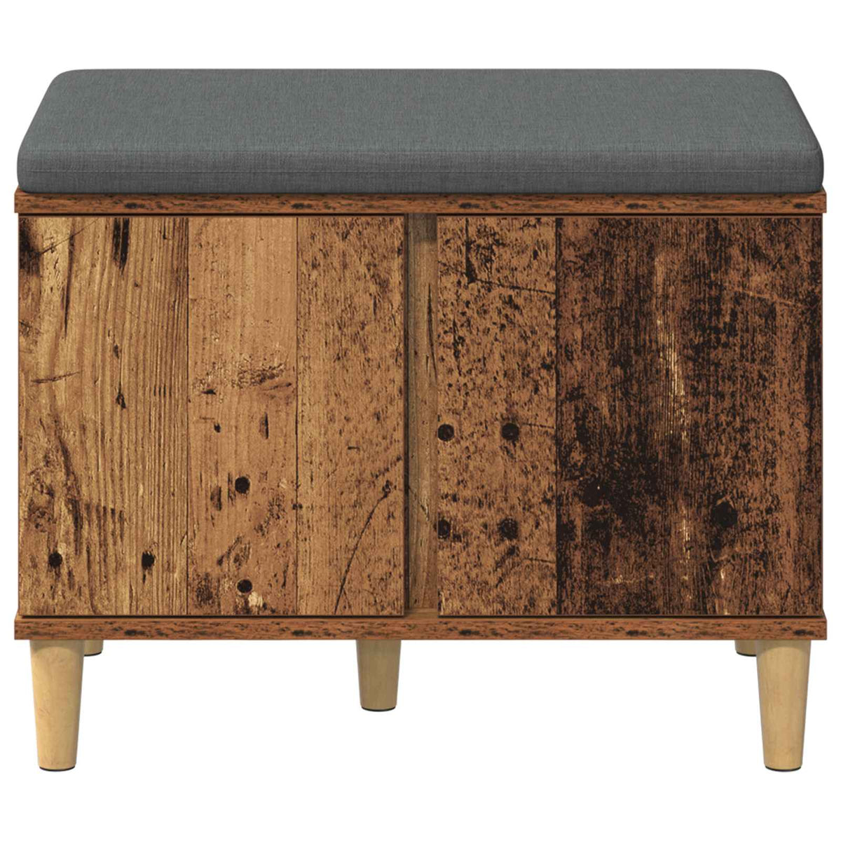 Flurbank mit Kissen mit Speicher Altholz 60 x 38 x 46 cm