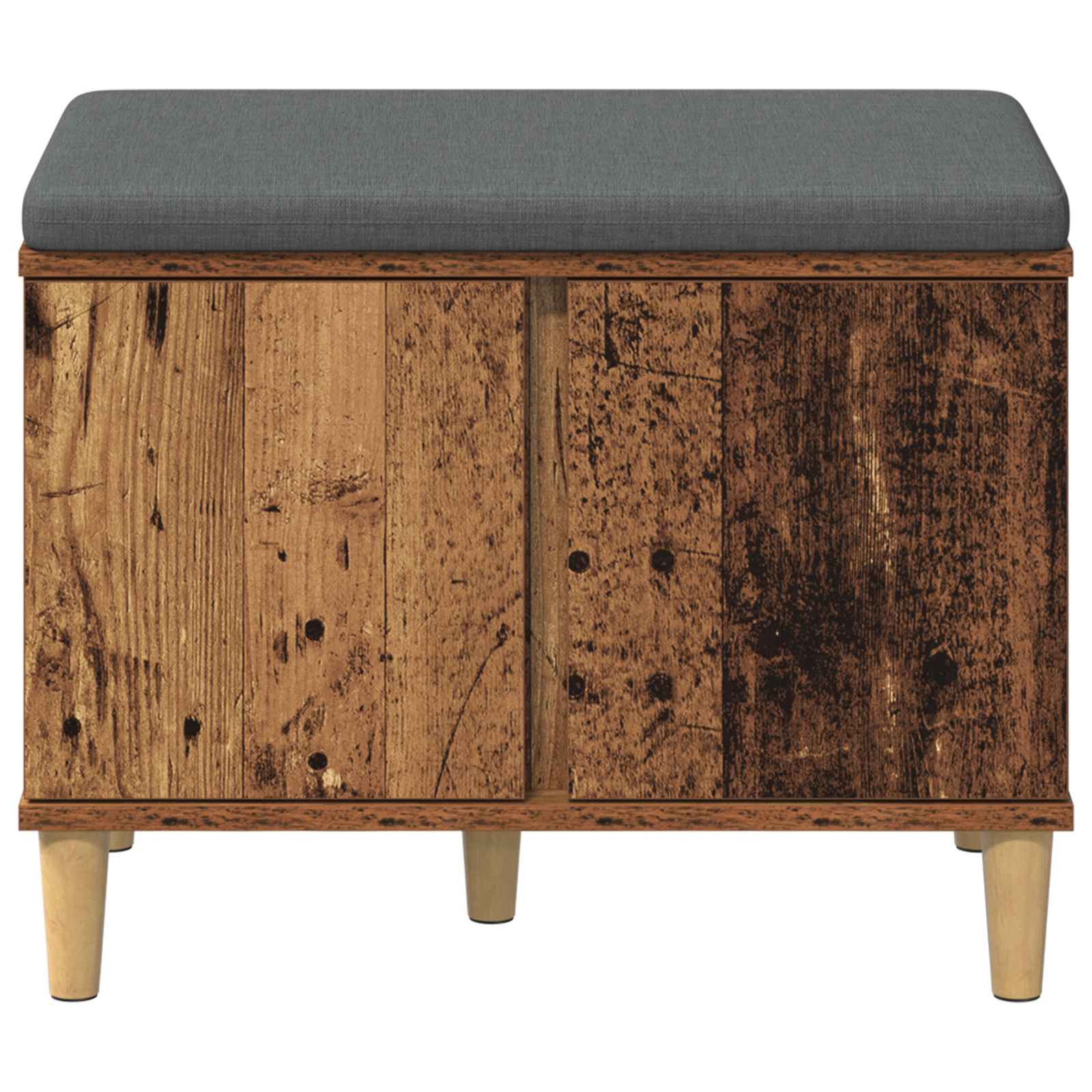 Flurbank mit Kissen mit Speicher Altholz 60 x 38 x 46 cm