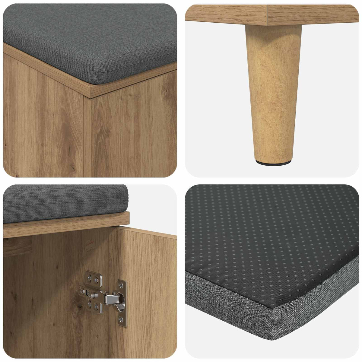 Flurbank Artisan-Eiche 60 x 38 x 46 cm