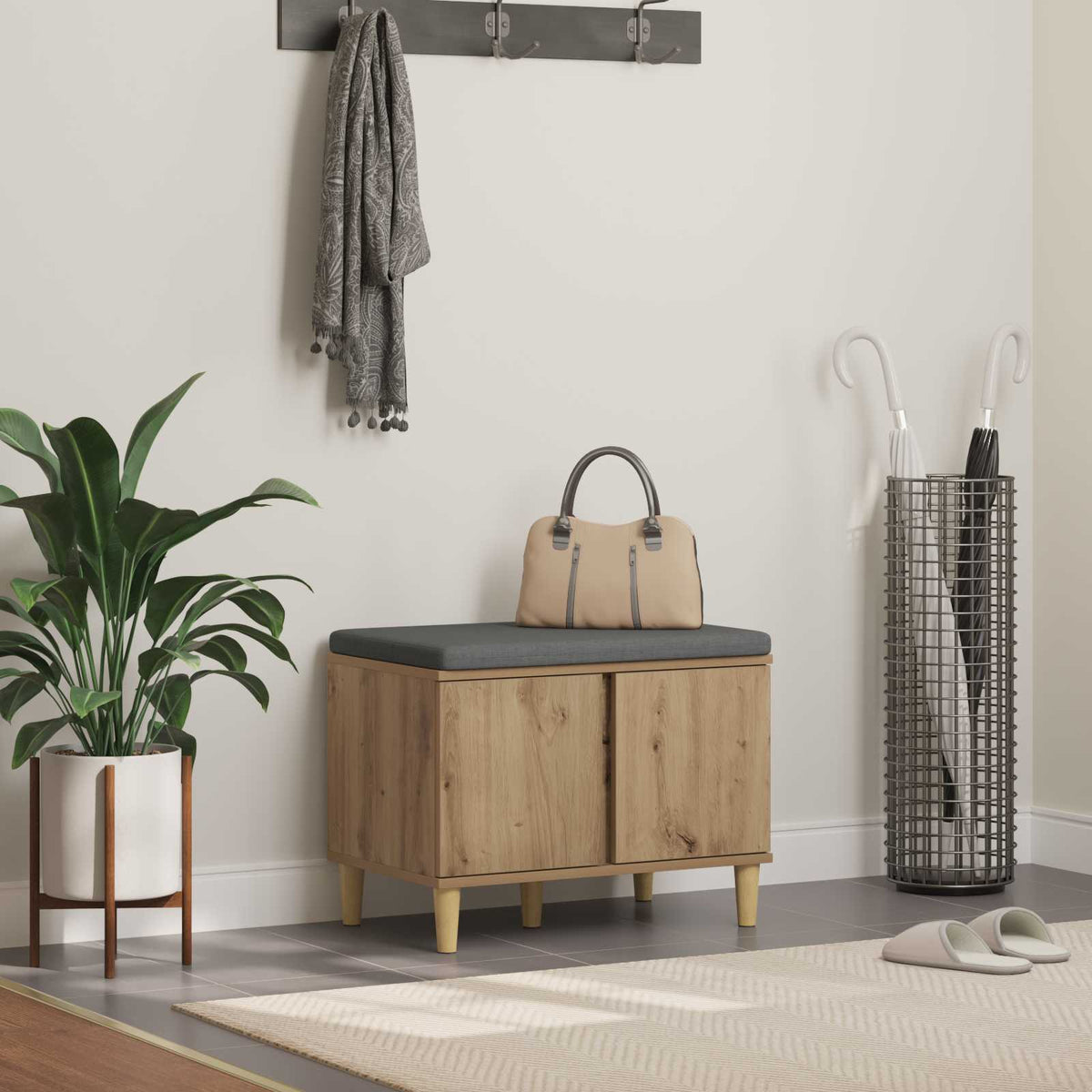 Flurbank Artisan-Eiche 60 x 38 x 46 cm