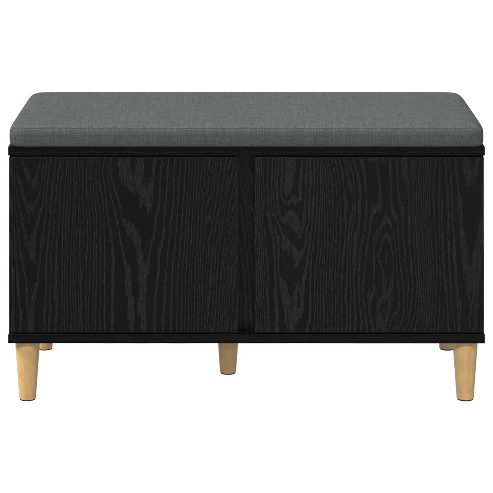 Flurbank mit Kissen mit Speicher Schwarze Eiche 80 x 38 x 46 cm