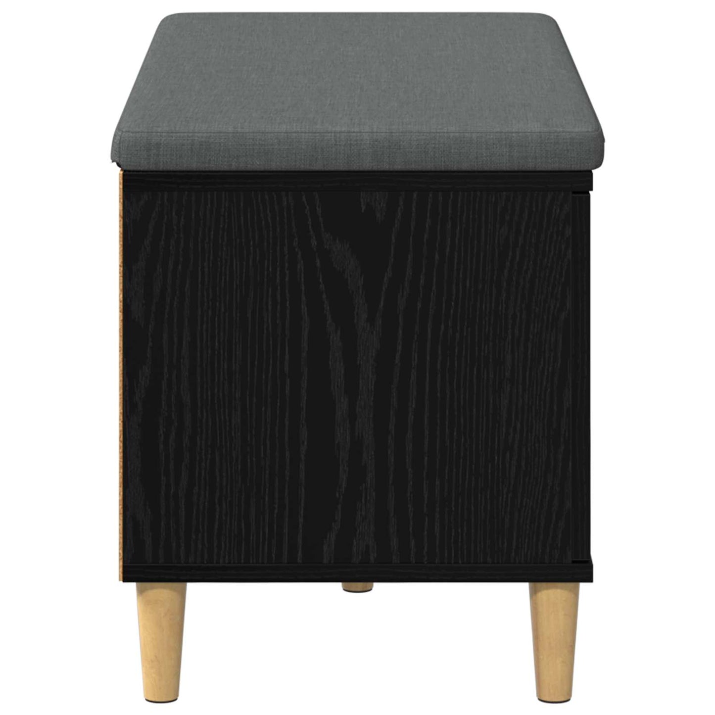 Flurbank mit Kissen mit Speicher Schwarze Eiche 80 x 38 x 46 cm