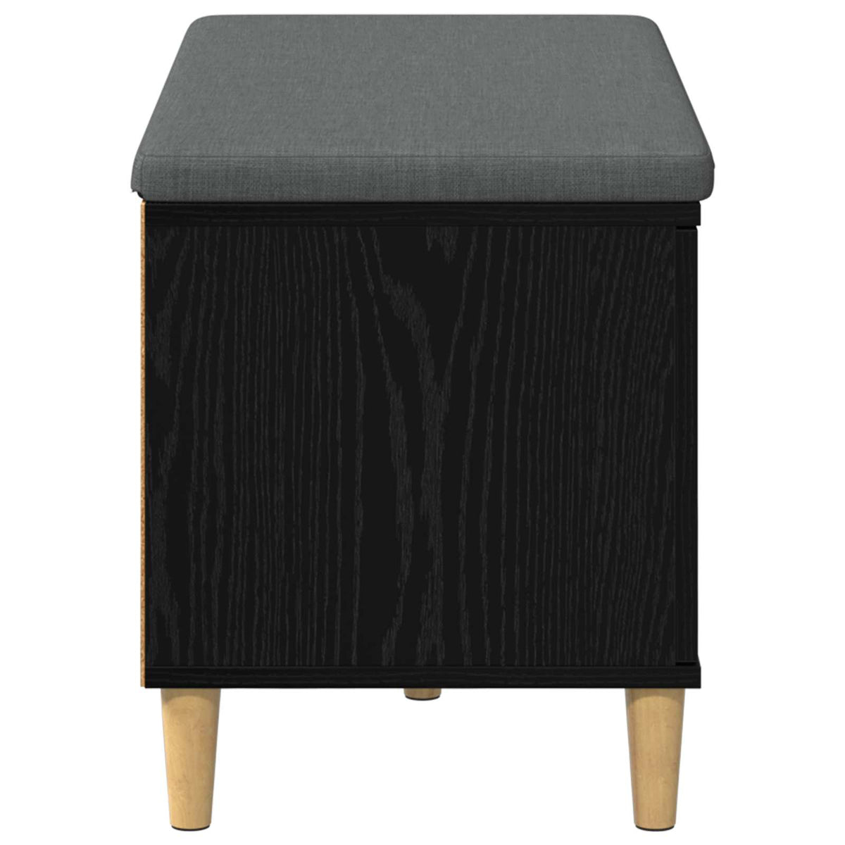Flurbank mit Kissen mit Speicher Schwarze Eiche 80 x 38 x 46 cm