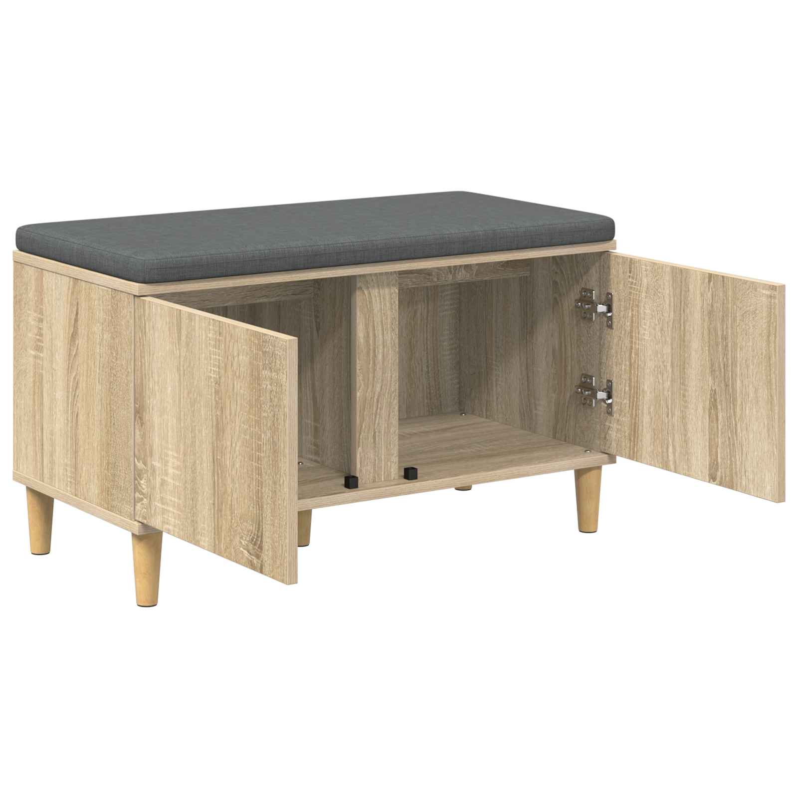 Flurbank mit Kissen mit Speicher Sonoma-Eiche 80 x 38 x 46 cm