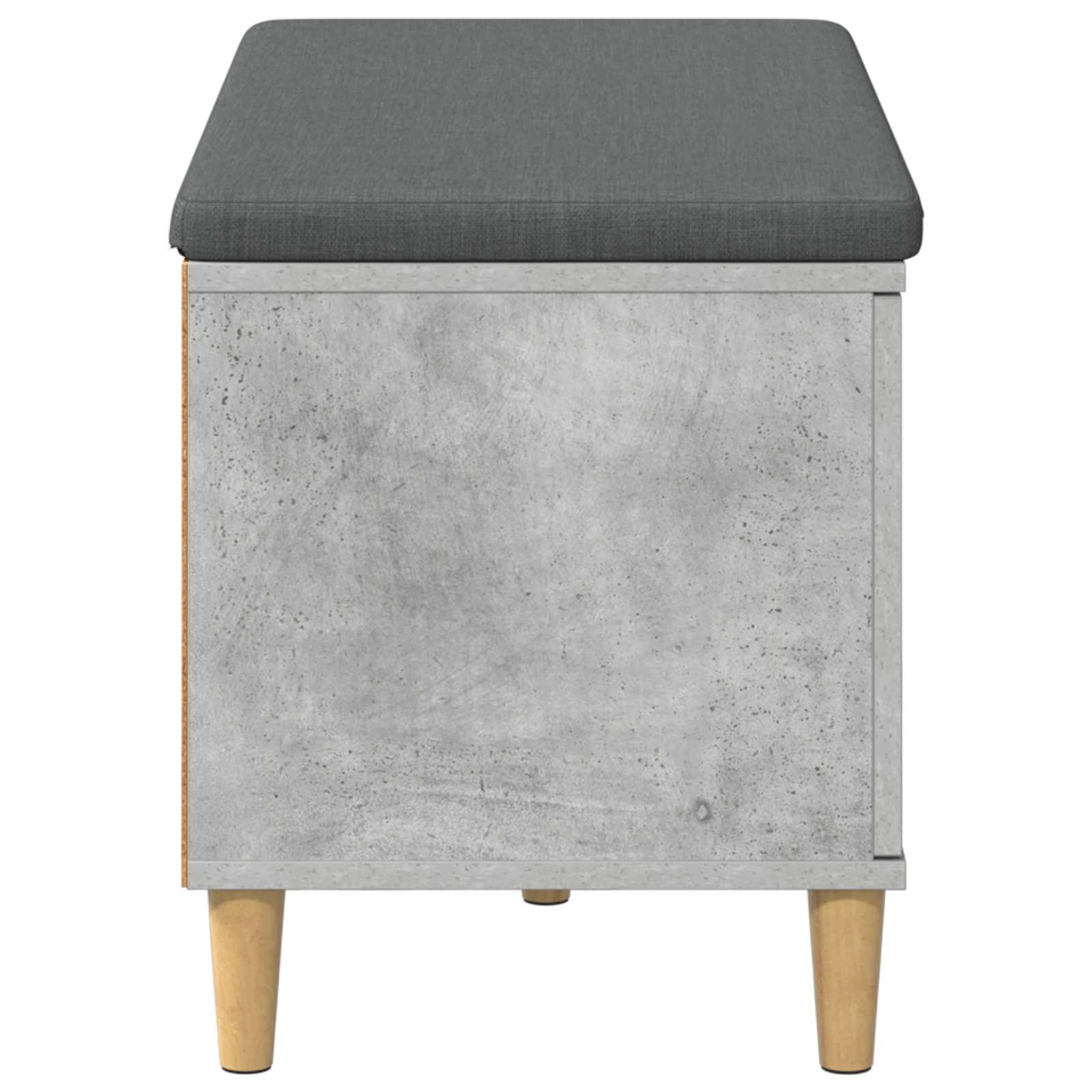 Flurbank mit Kissen mit Speicher Betongrau 80 x 38 x 46 cm
