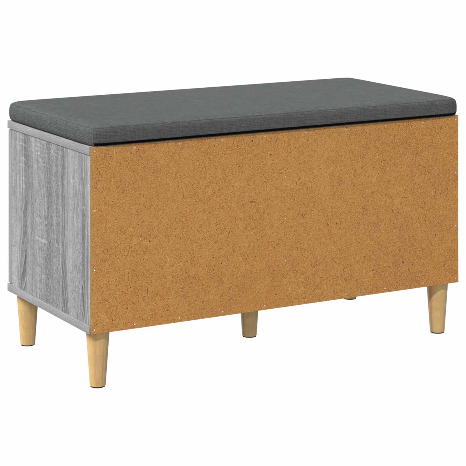 Flurbank mit Kissen mit Speicher Graues Sonoma 80 x 38 x 46 cm