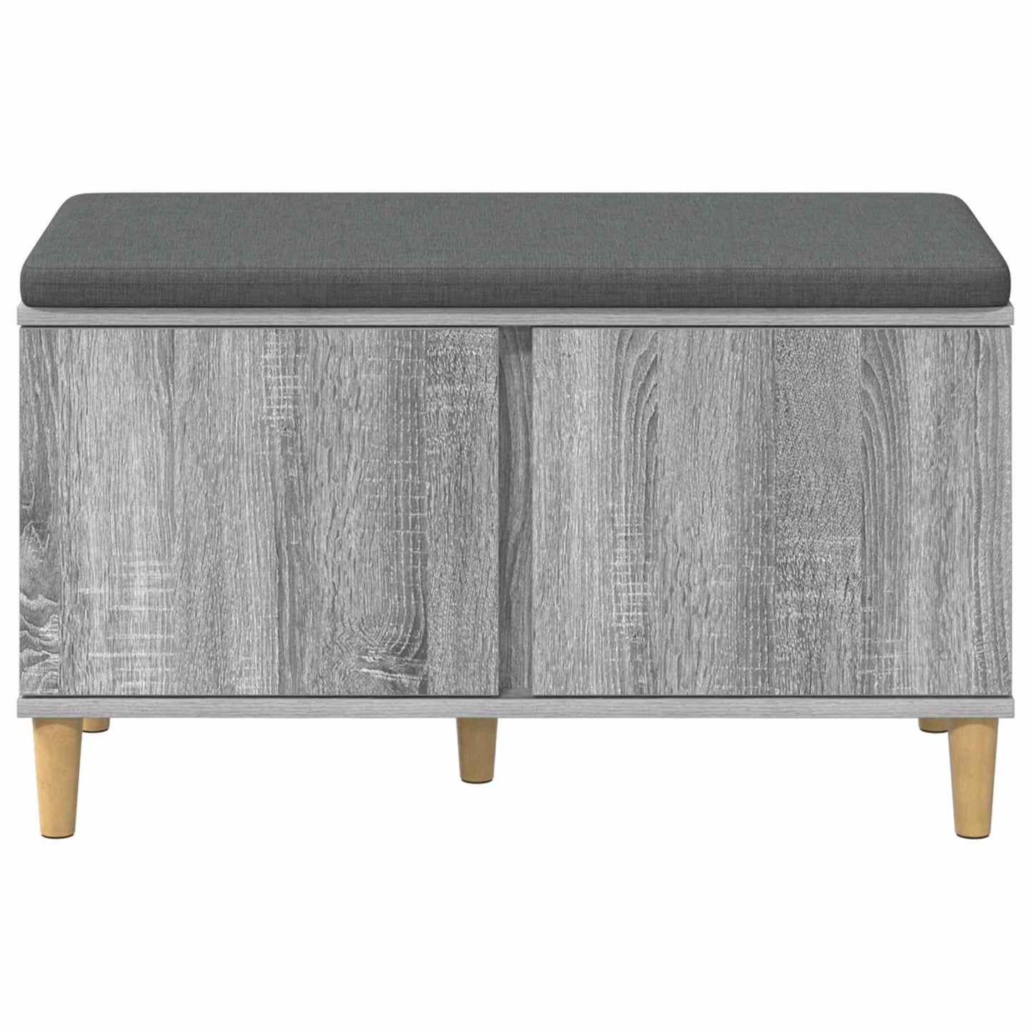 Flurbank mit Kissen mit Speicher Graues Sonoma 80 x 38 x 46 cm