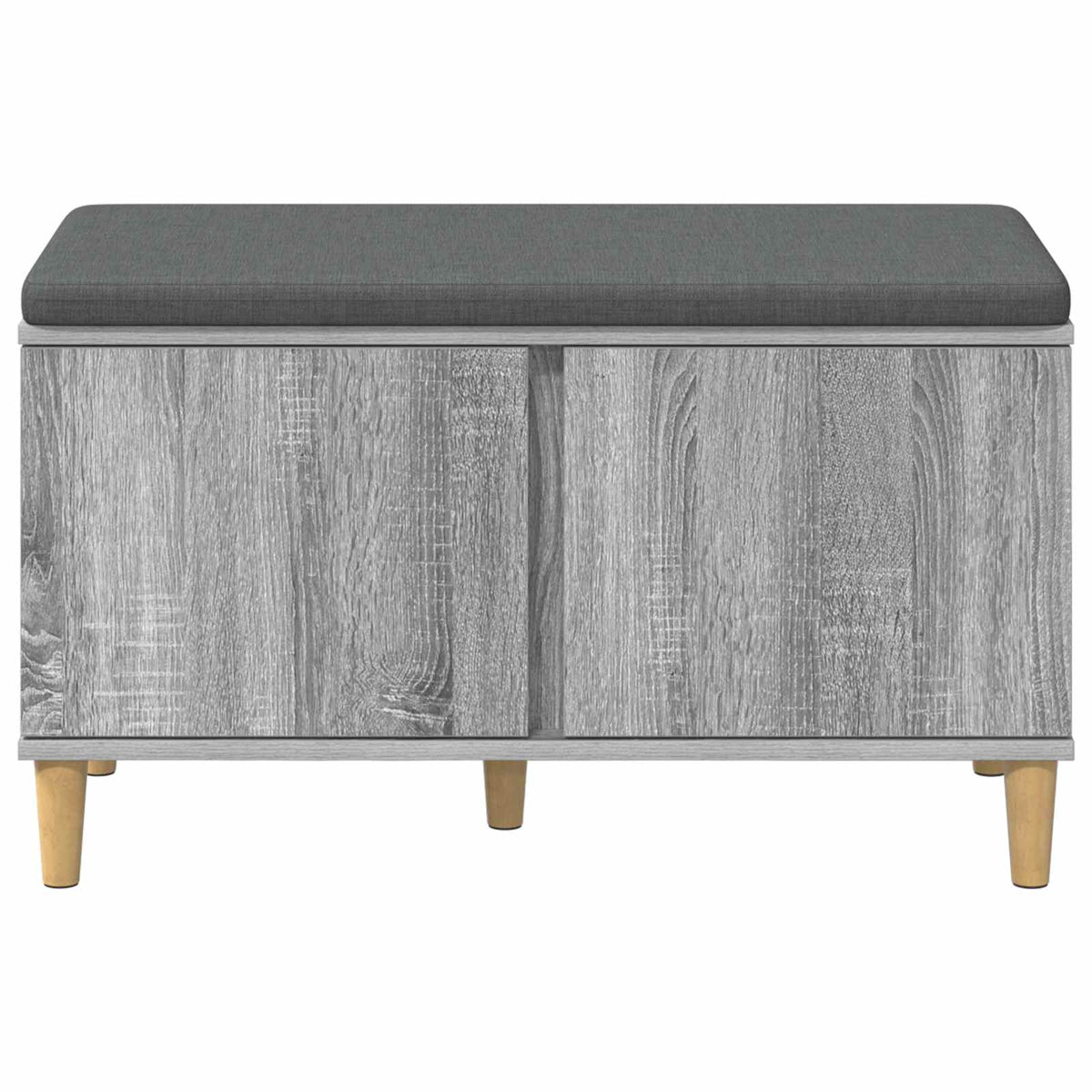 Flurbank mit Kissen mit Speicher Graues Sonoma 80 x 38 x 46 cm