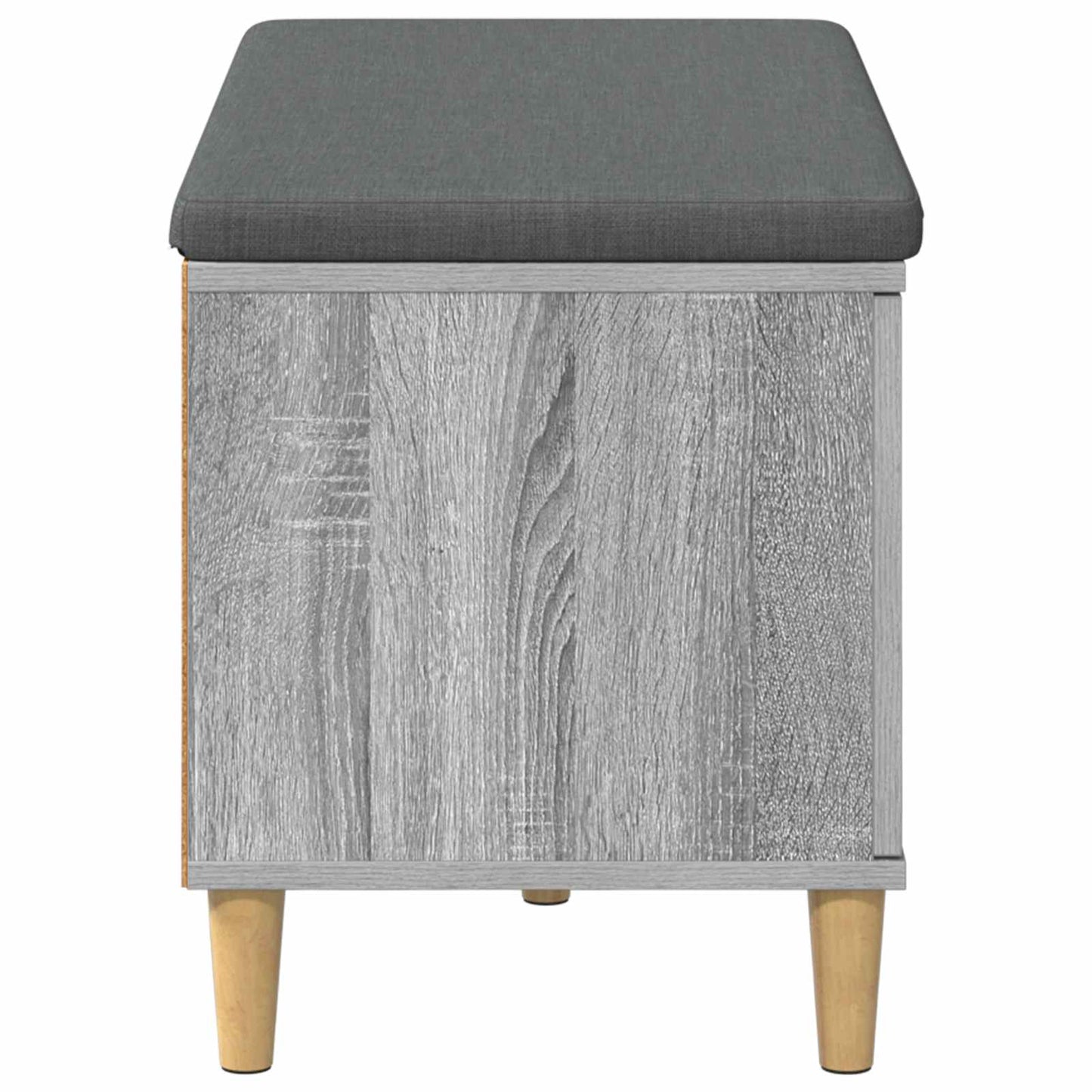 Flurbank mit Kissen mit Speicher Graues Sonoma 80 x 38 x 46 cm