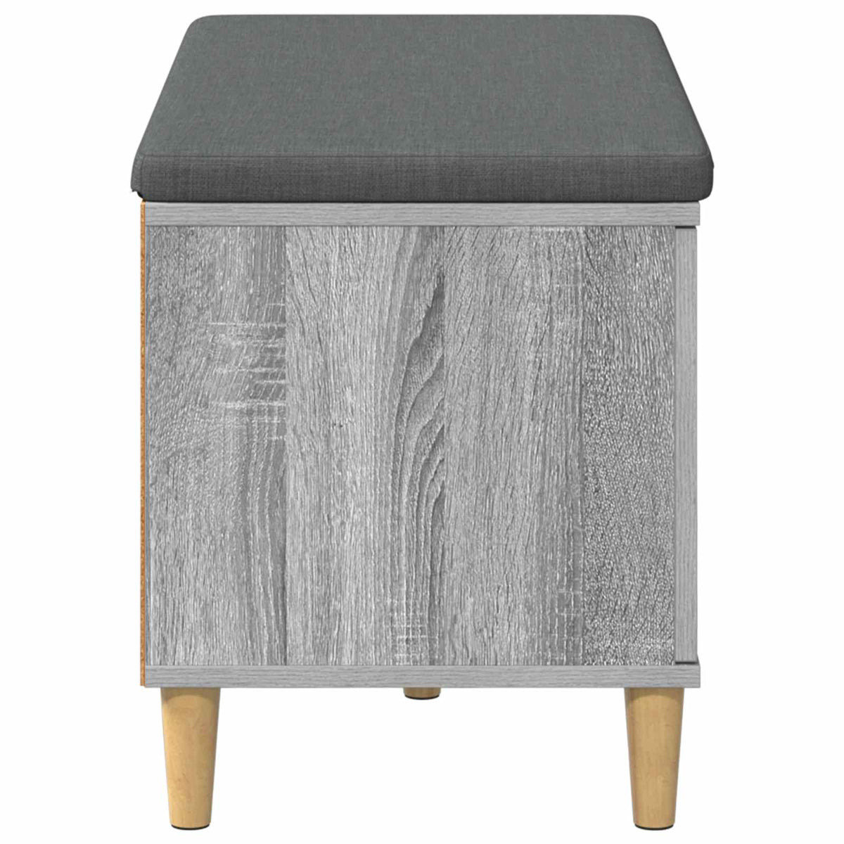 Flurbank mit Kissen mit Speicher Graues Sonoma 80 x 38 x 46 cm