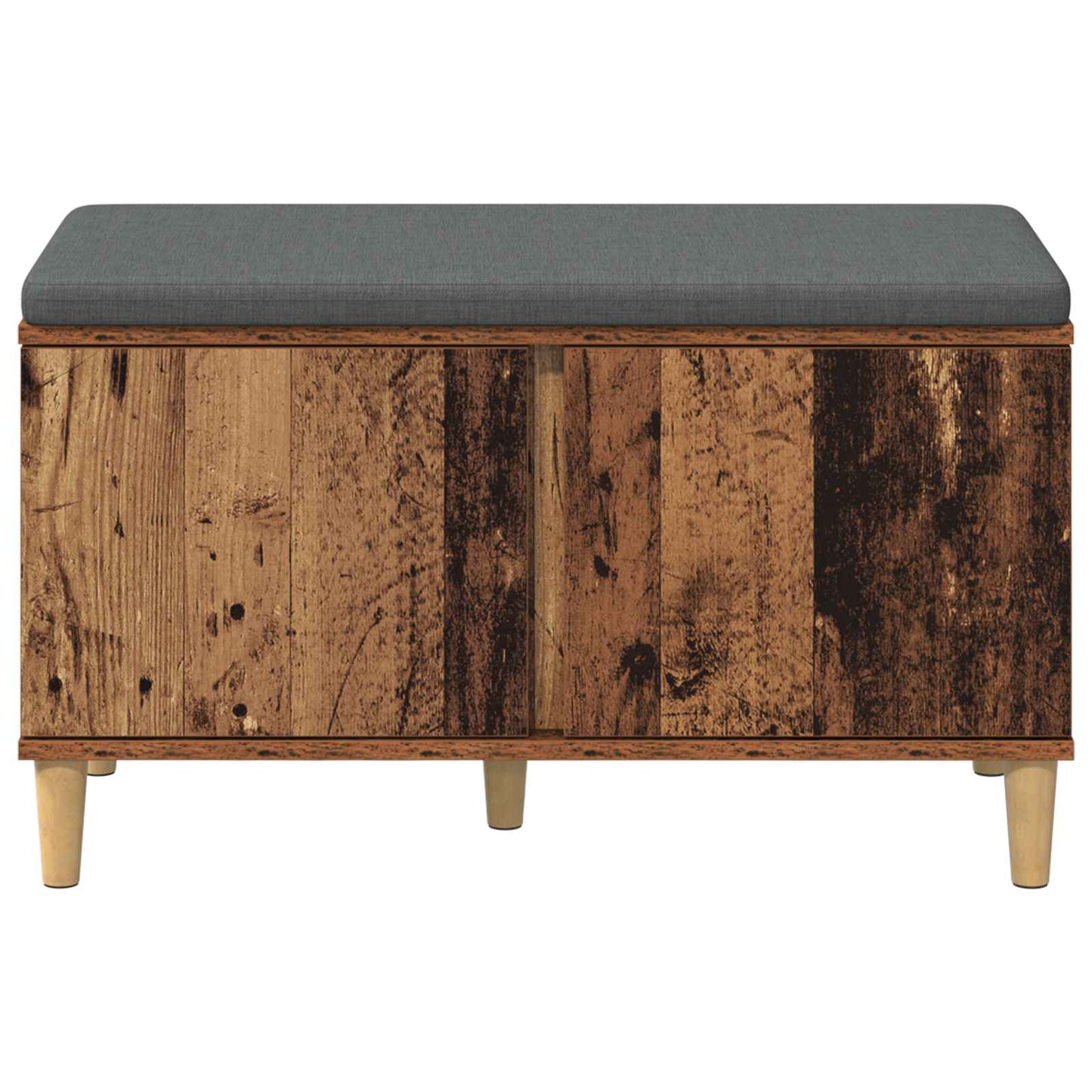 Flurbank mit Kissen mit Speicher Altholz 80 x 38 x 46 cm