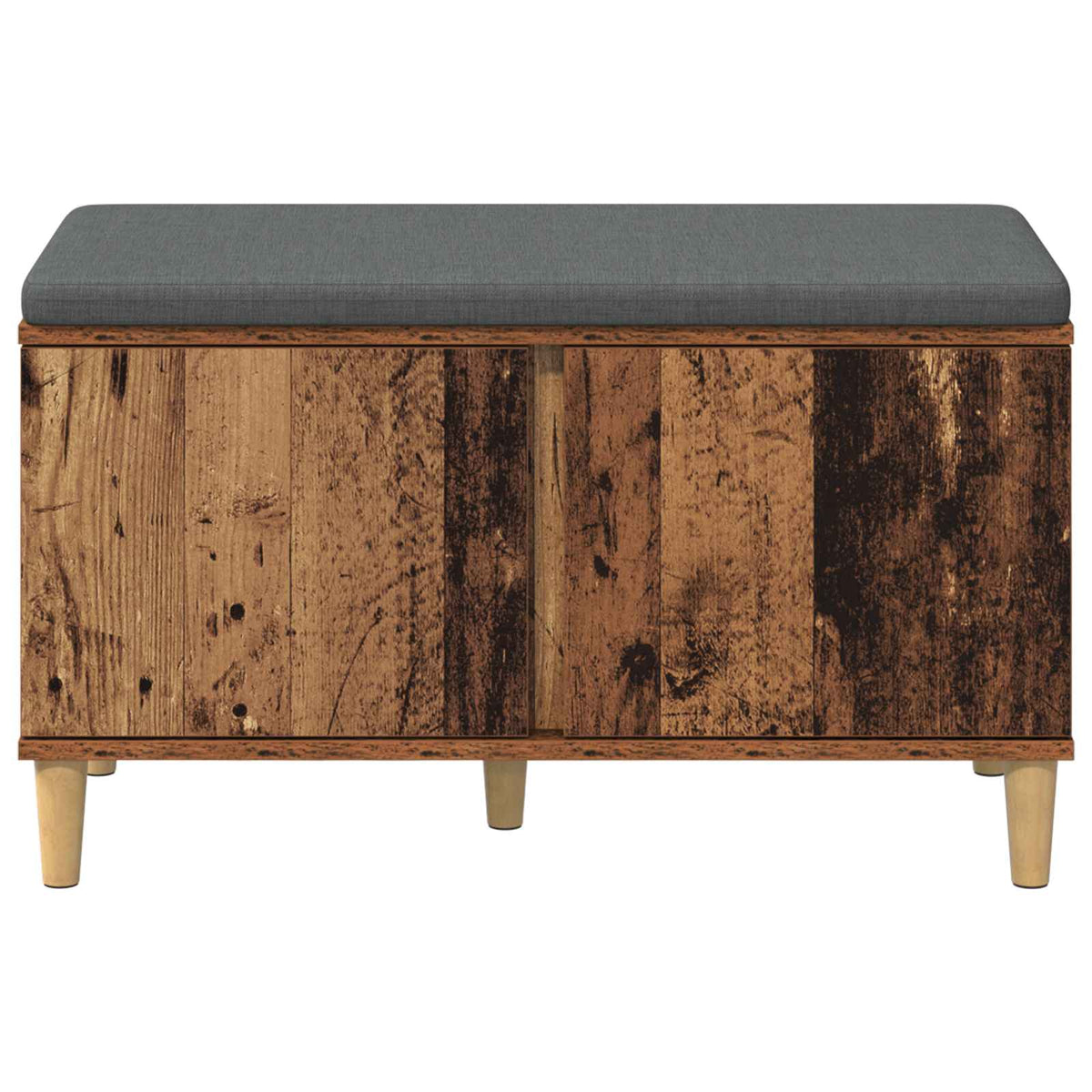 Flurbank mit Kissen mit Speicher Altholz 80 x 38 x 46 cm