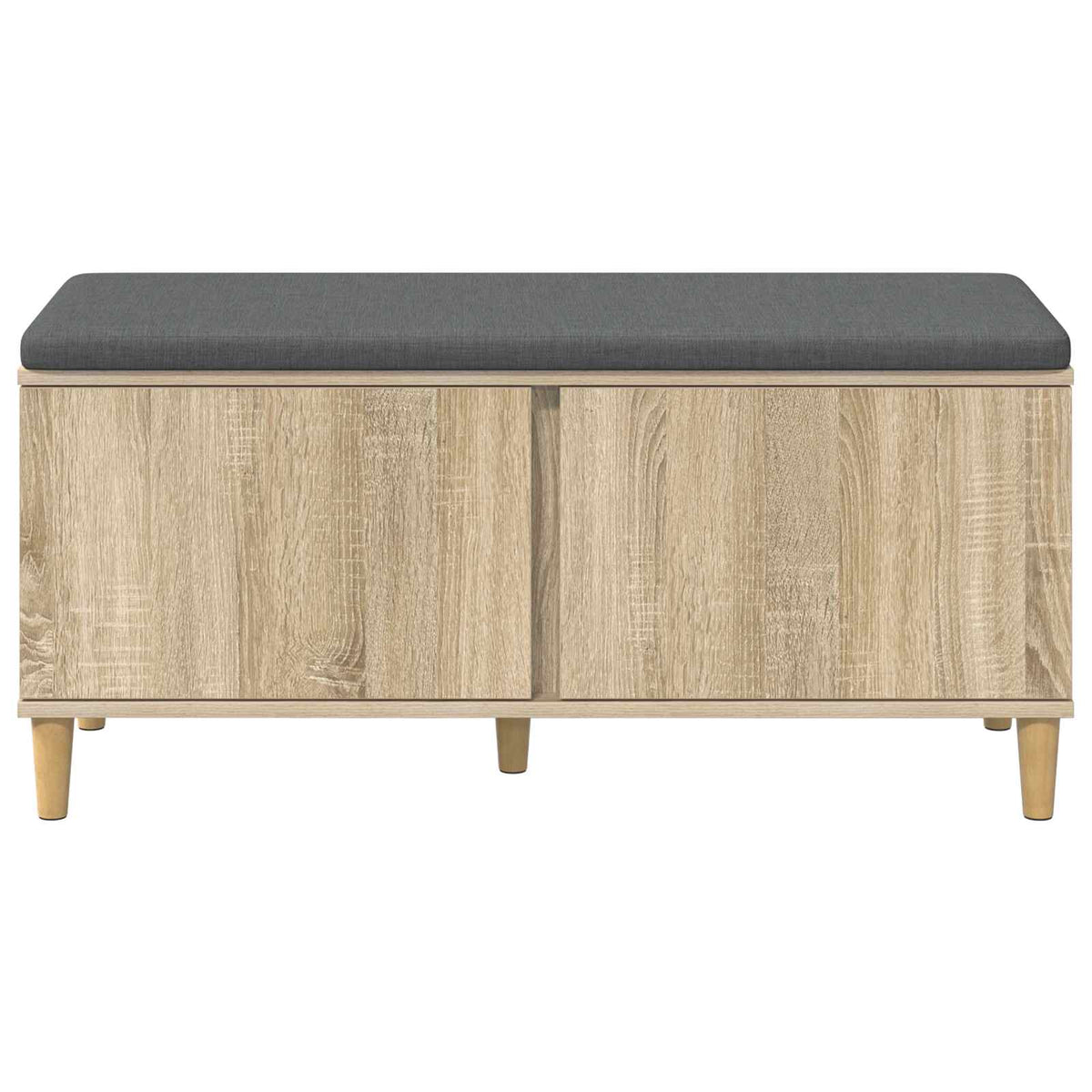 Flurbank mit Kissen mit Speicher Sonoma-Eiche 100 x 38 x 46 cm
