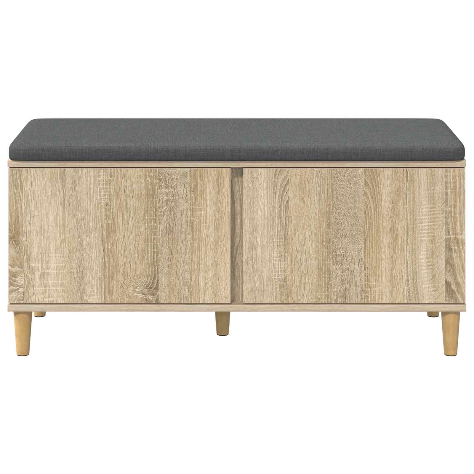 Flurbank mit Kissen mit Speicher Sonoma-Eiche 100 x 38 x 46 cm