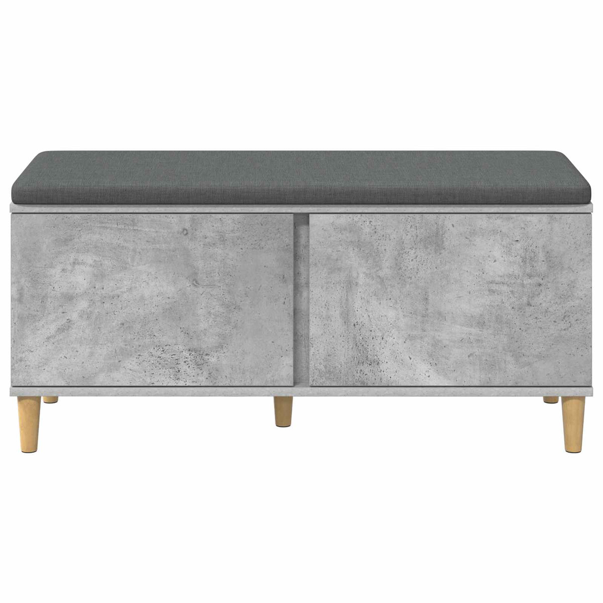 Flurbank mit Kissen mit Speicher Betongrau 100 x 38 x 46 cm
