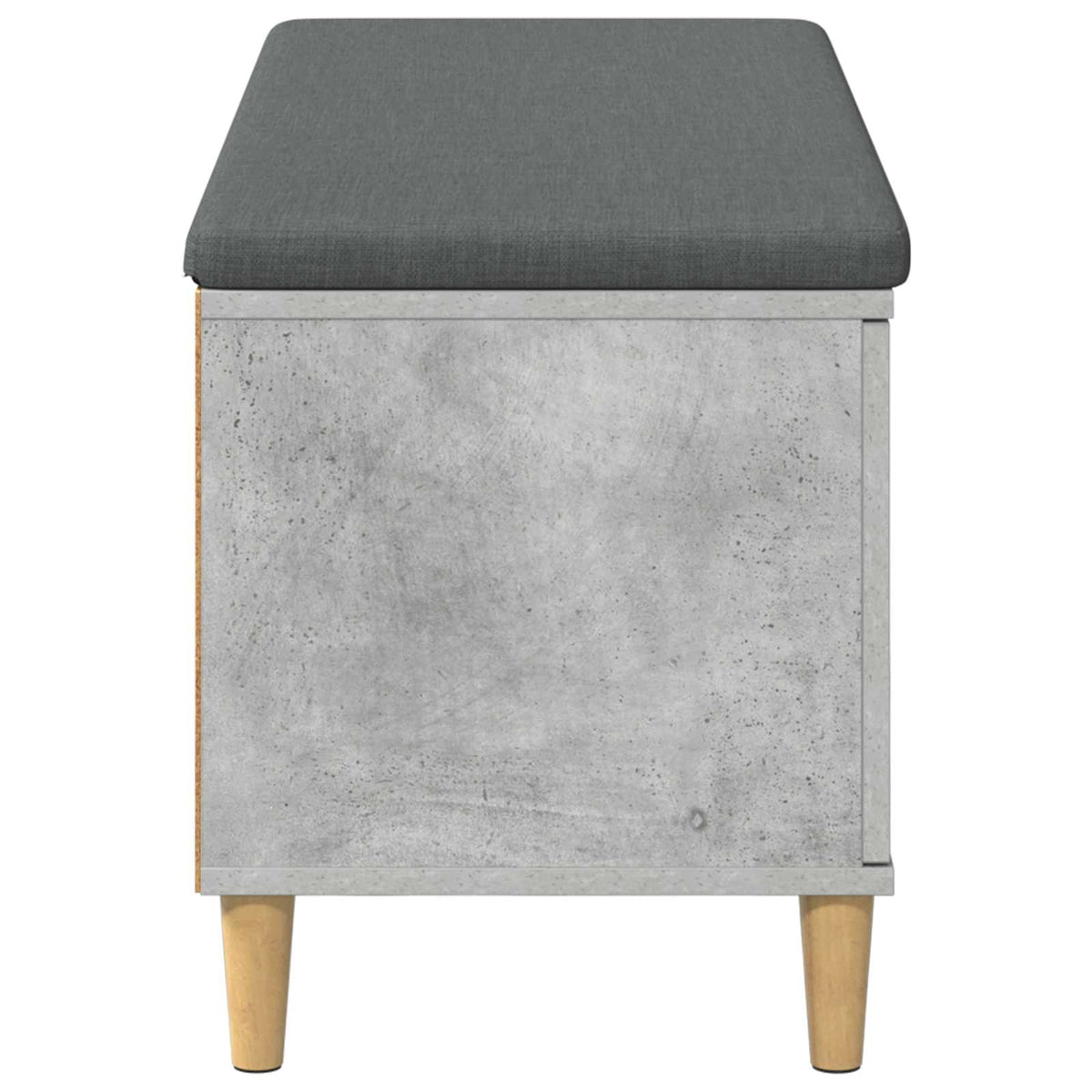 Flurbank mit Kissen mit Speicher Betongrau 100 x 38 x 46 cm