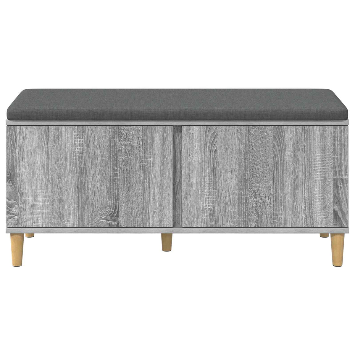 Flurbank mit Kissen mit Speicher Graues Sonoma 100 x 38 x 46 cm