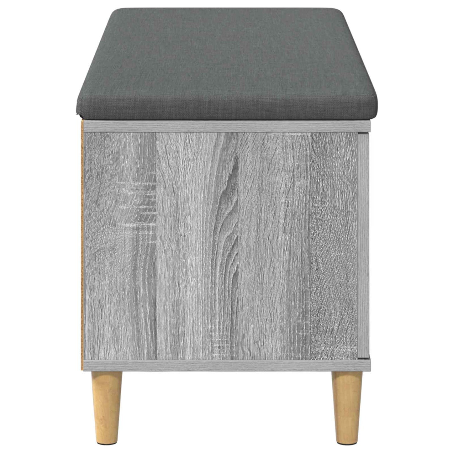 Flurbank mit Kissen mit Speicher Graues Sonoma 100 x 38 x 46 cm