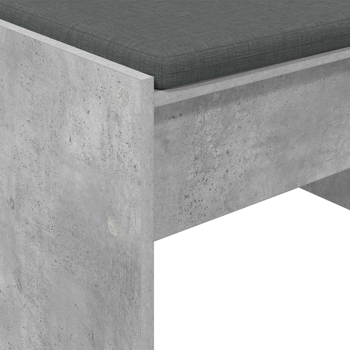 Flurbank mit Kissen Beton Grau 63 x 38 x 40 cm