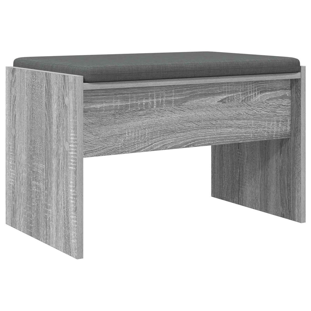 Flurbank mit Kissen Graues Sonoma 63 x 38 x 40 cm