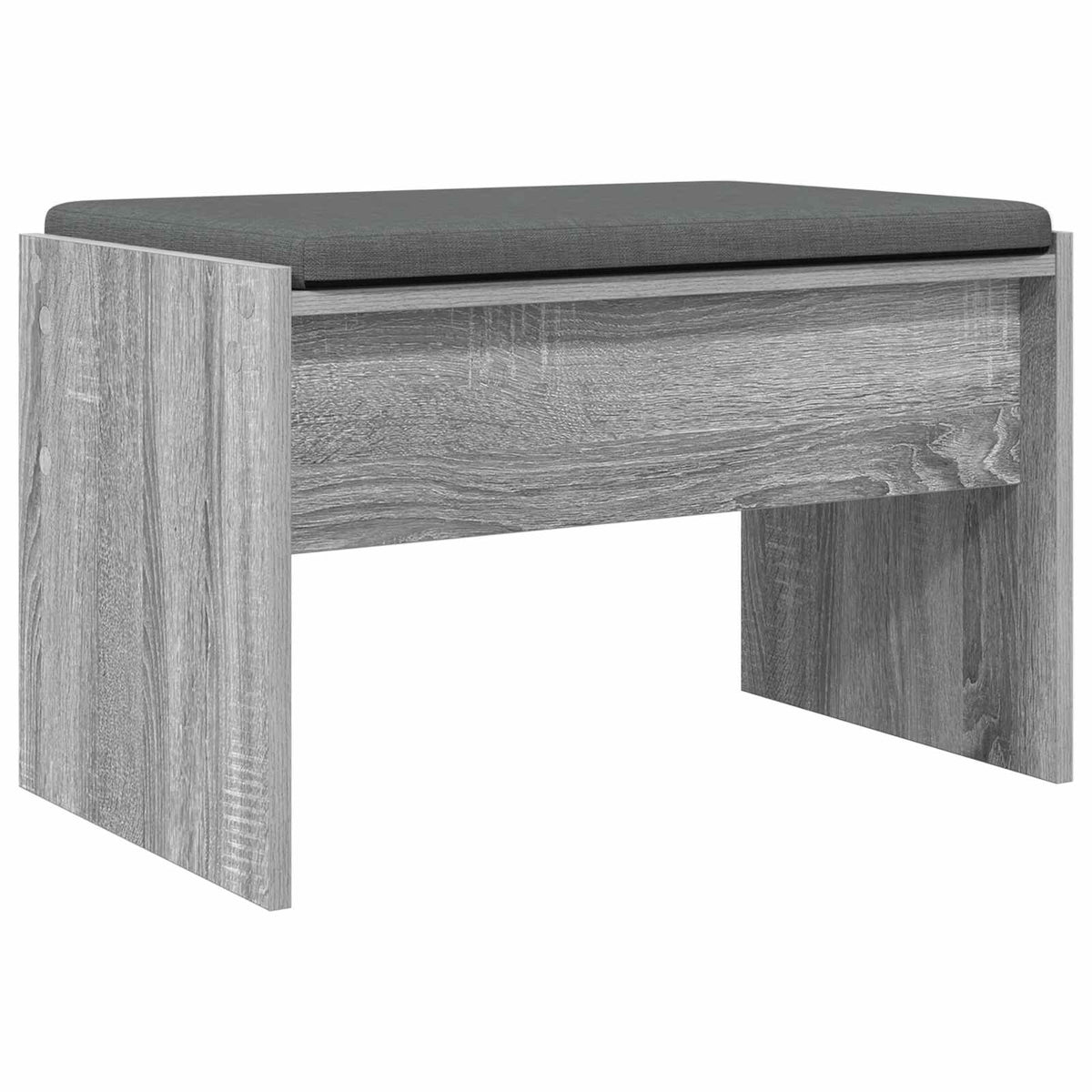 Flurbank mit Kissen Graues Sonoma 63 x 38 x 40 cm