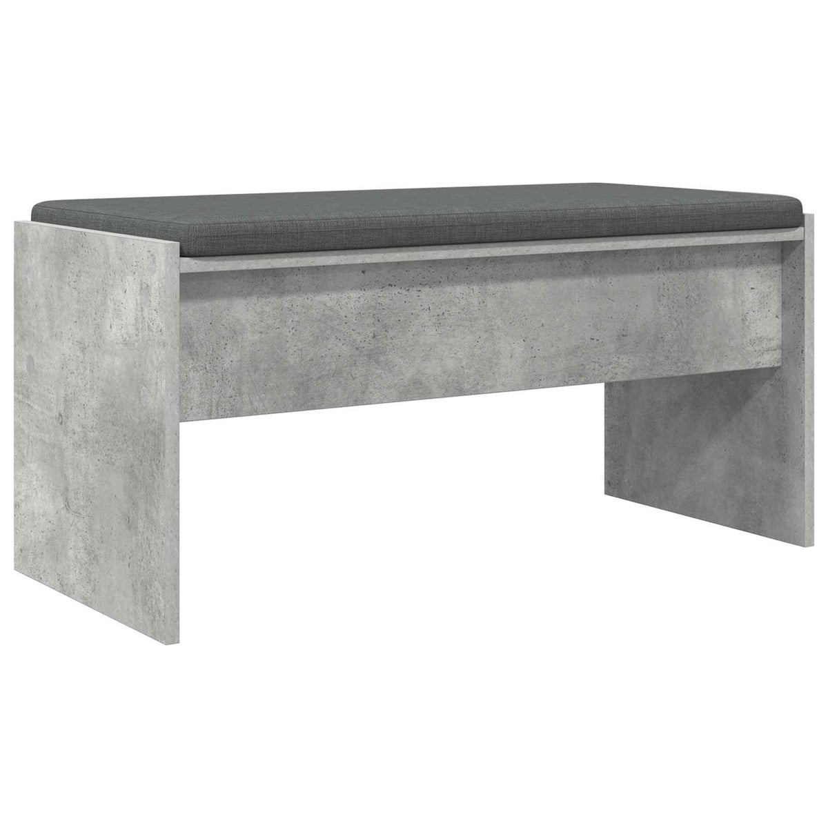 Flurbank mit Kissen Beton Grau 83 x 38 x 40 cm